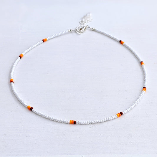 Citrus ⋆ Seed Bead Choker, Colorful Choker, Dainty Beaded Necklace, Seed Bead Necklace, Beaded Choker, Small Beaded Necklace, Beachy