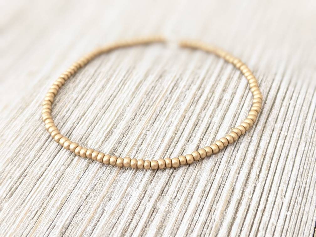 Bracelet Set, Minimalist Beaded Bracelet, Stretch Bracelet, Seed Bead Bracelet, Dainty Bracelet, Gold Bracelet, Stacking Bracelets for Women