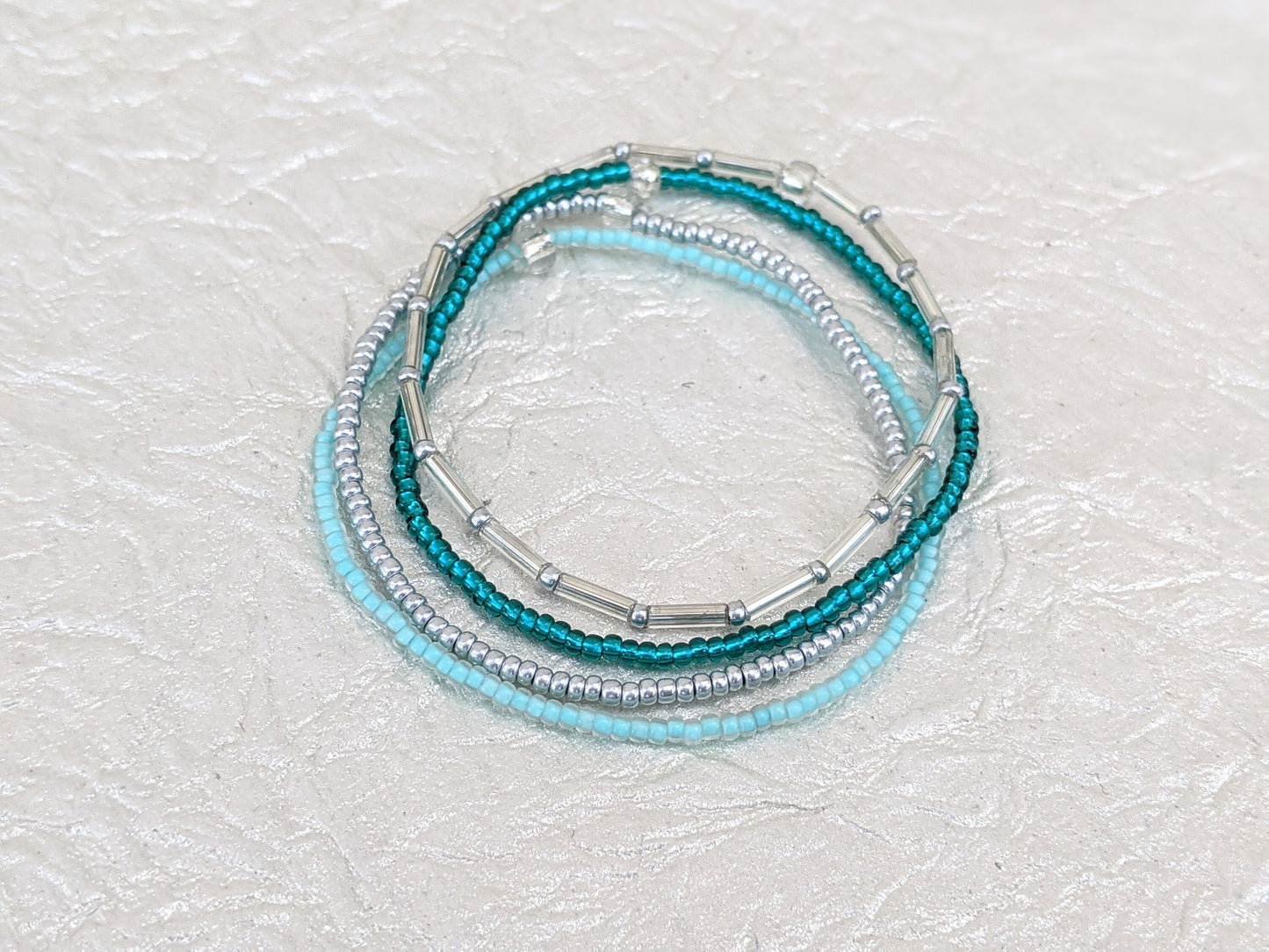 Bracelet Set, Seed Bead Bracelet, Minimalist Beaded Bracelet, Dainty Bracelet, Stretch Bracelet, Blue Bracelet, Stacking Bracelet, Beachy