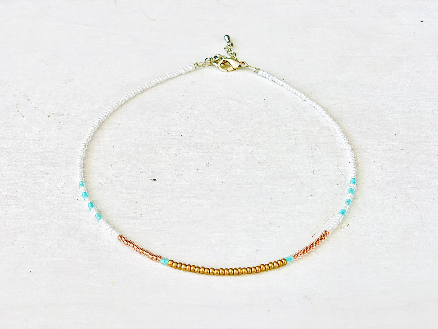 Seashore ⋆ Seed Bead Choker, Beach Necklace, Colorful Choker, Seed Bead Necklace, Dainty Beaded Necklace, Minimalist Choker, Beaded Choker