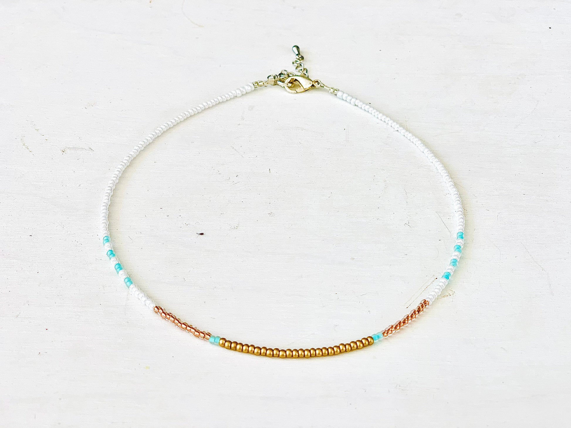 Seashore ⋆ Seed Bead Choker, Beach Necklace, Colorful Choker, Seed Bead Necklace, Dainty Beaded Necklace, Minimalist Choker, Beaded Choker