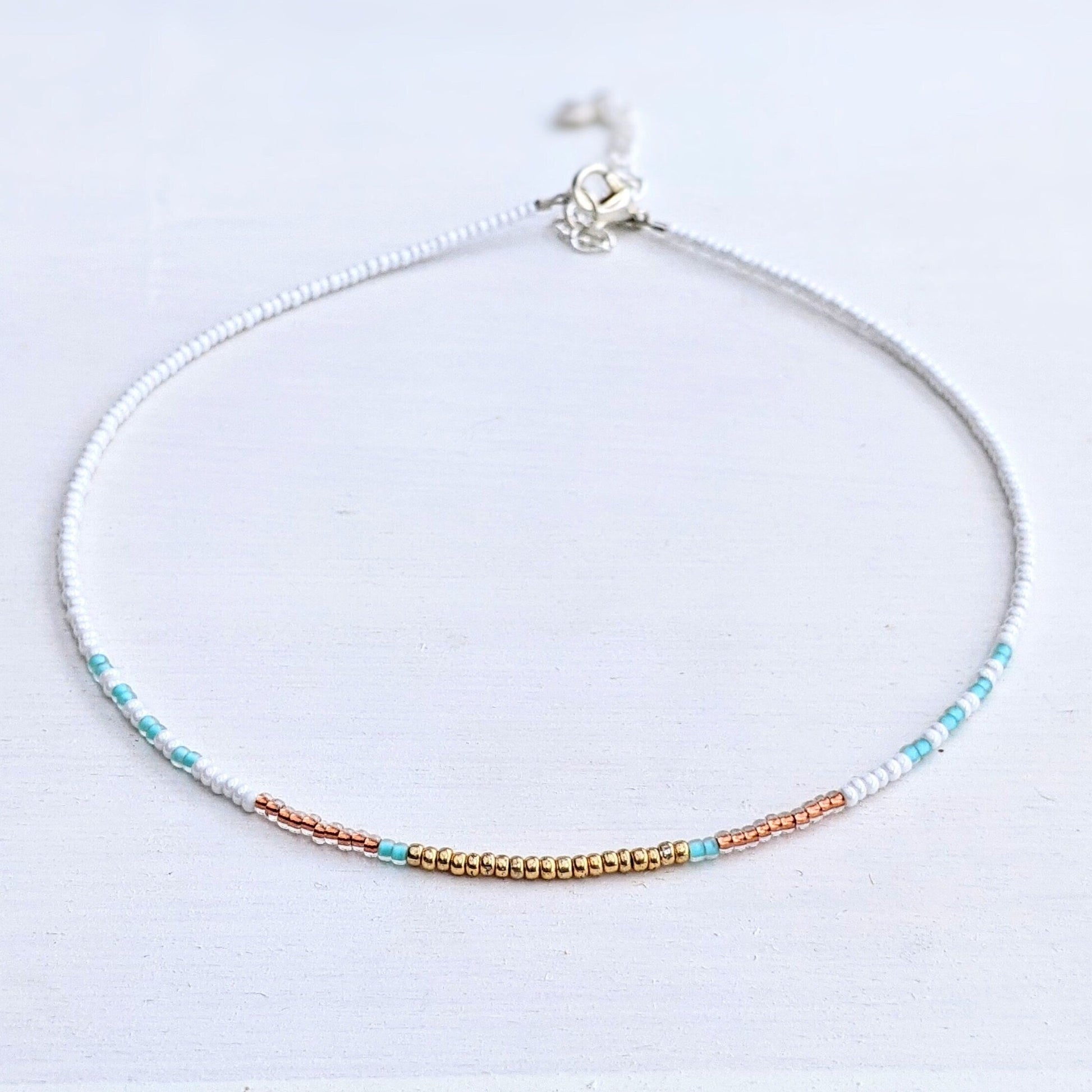 Seashore ⋆ Seed Bead Choker, Beach Necklace, Colorful Choker, Seed Bead Necklace, Dainty Beaded Necklace, Minimalist Choker, Beaded Choker