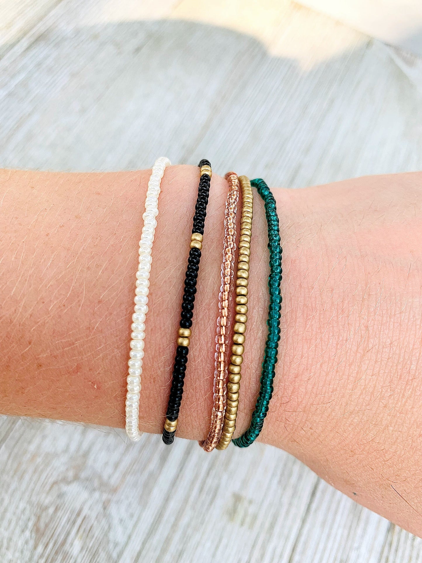 Bracelet Set, Stretch Bracelet, Dainty Beaded Bracelet, Seed Bead Bracelet, Bracelet Stack, Minimalist Beaded Bracelet, Simple Bracelet