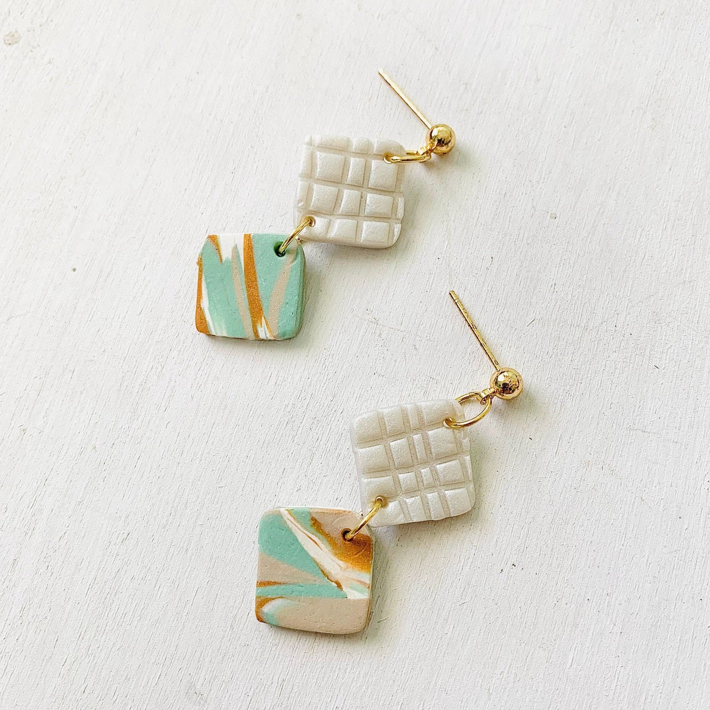 Polymer Clay Earrings, Dangle Earrings, Marble Earrings, Dainty Earrings, Simple Earrings, Statement Earrings, Minimalist Earrings, Handmade