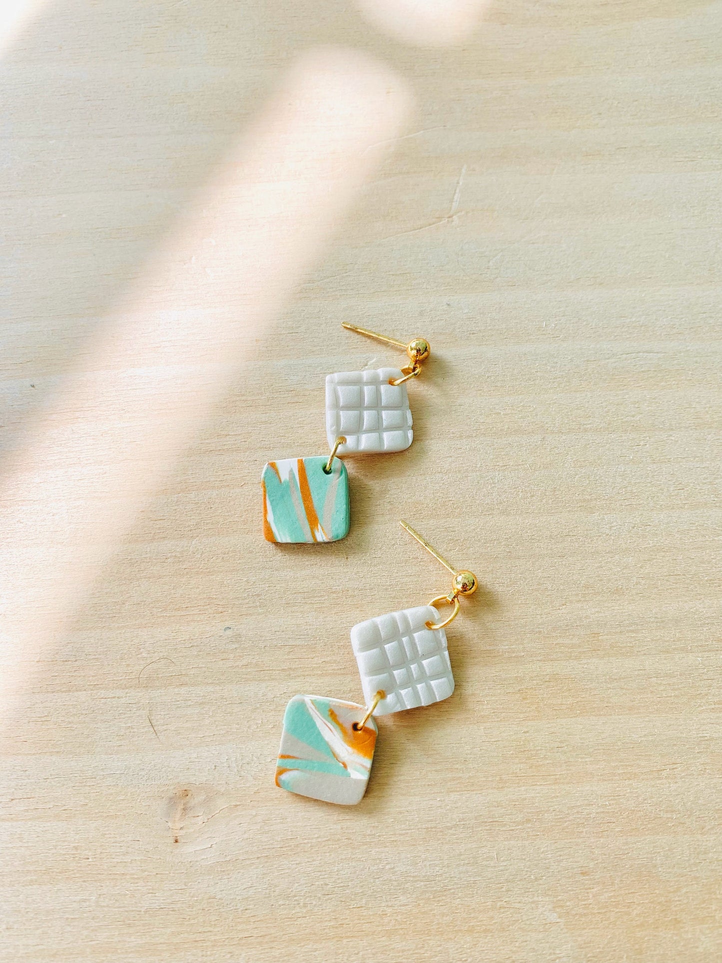 Polymer Clay Earrings, Dangle Earrings, Marble Earrings, Dainty Earrings, Simple Earrings, Statement Earrings, Minimalist Earrings, Handmade