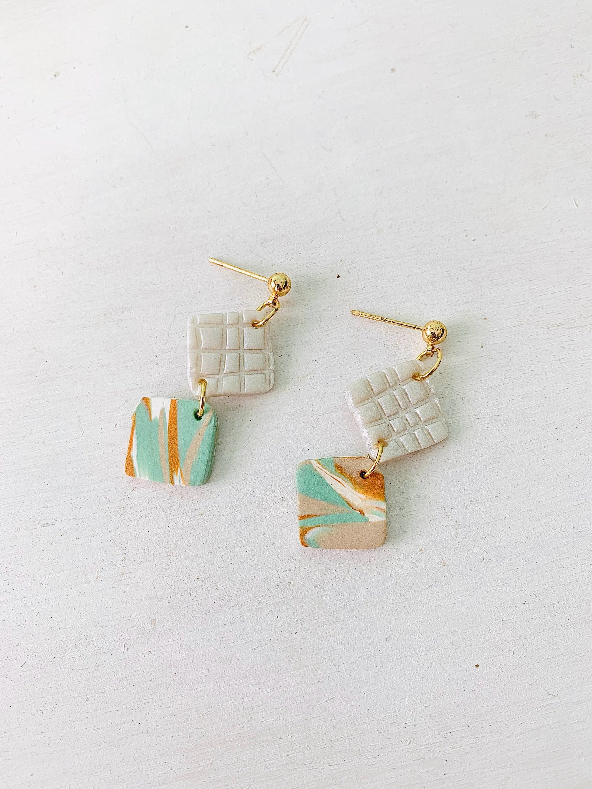 Polymer Clay Earrings, Dangle Earrings, Marble Earrings, Dainty Earrings, Simple Earrings, Statement Earrings, Minimalist Earrings, Handmade