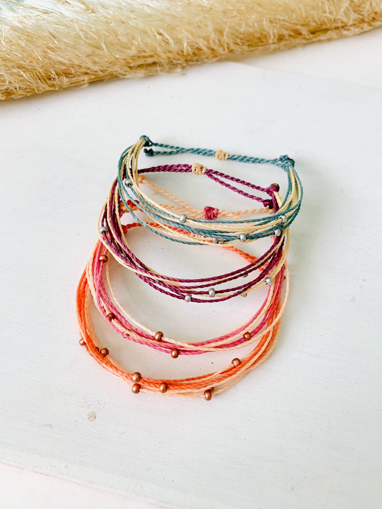 Two-Toned Bracelets, Pura Vida Style Bracelet, Surfer Bracelet, Adjustable Bracelet, Waterproof Bracelet, Beachy, String Bracelet