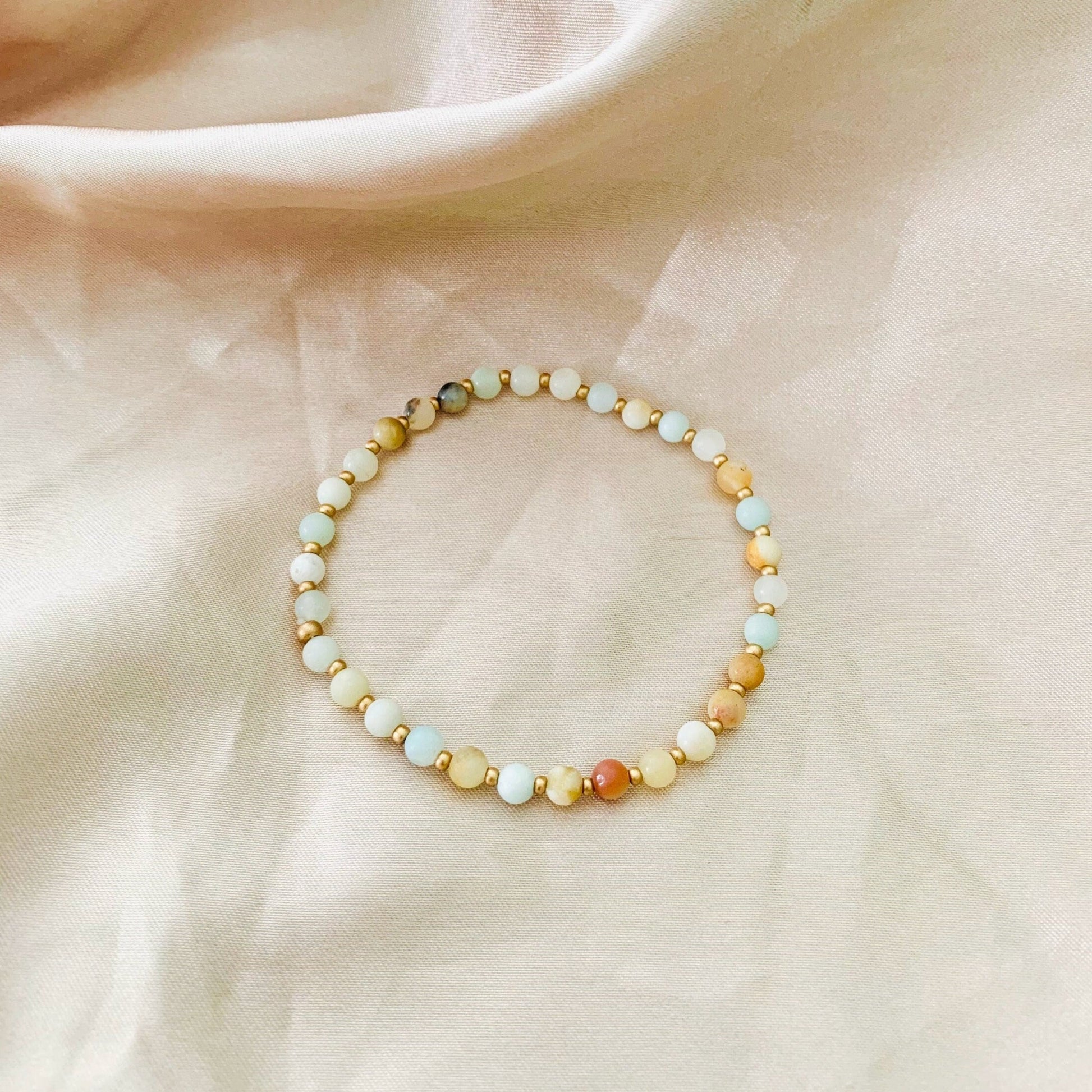 Amazonite Bracelet, Stretch Bracelet, Gemstone Bracelet, Minimalist Beaded Bracelet, Dainty Bracelet, Stacking Bracelet, Boho Bracelet