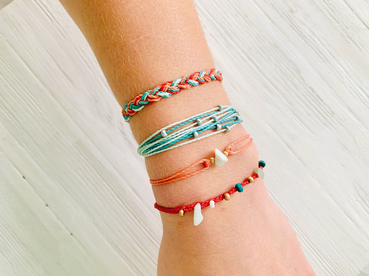 Wildflower Bracelet Set, Pura Vida Style Bracelet, Surfer Bracelet, Beachy Bracelet, Waterproof Bracelet, Adjustable Bracelet, Handmade