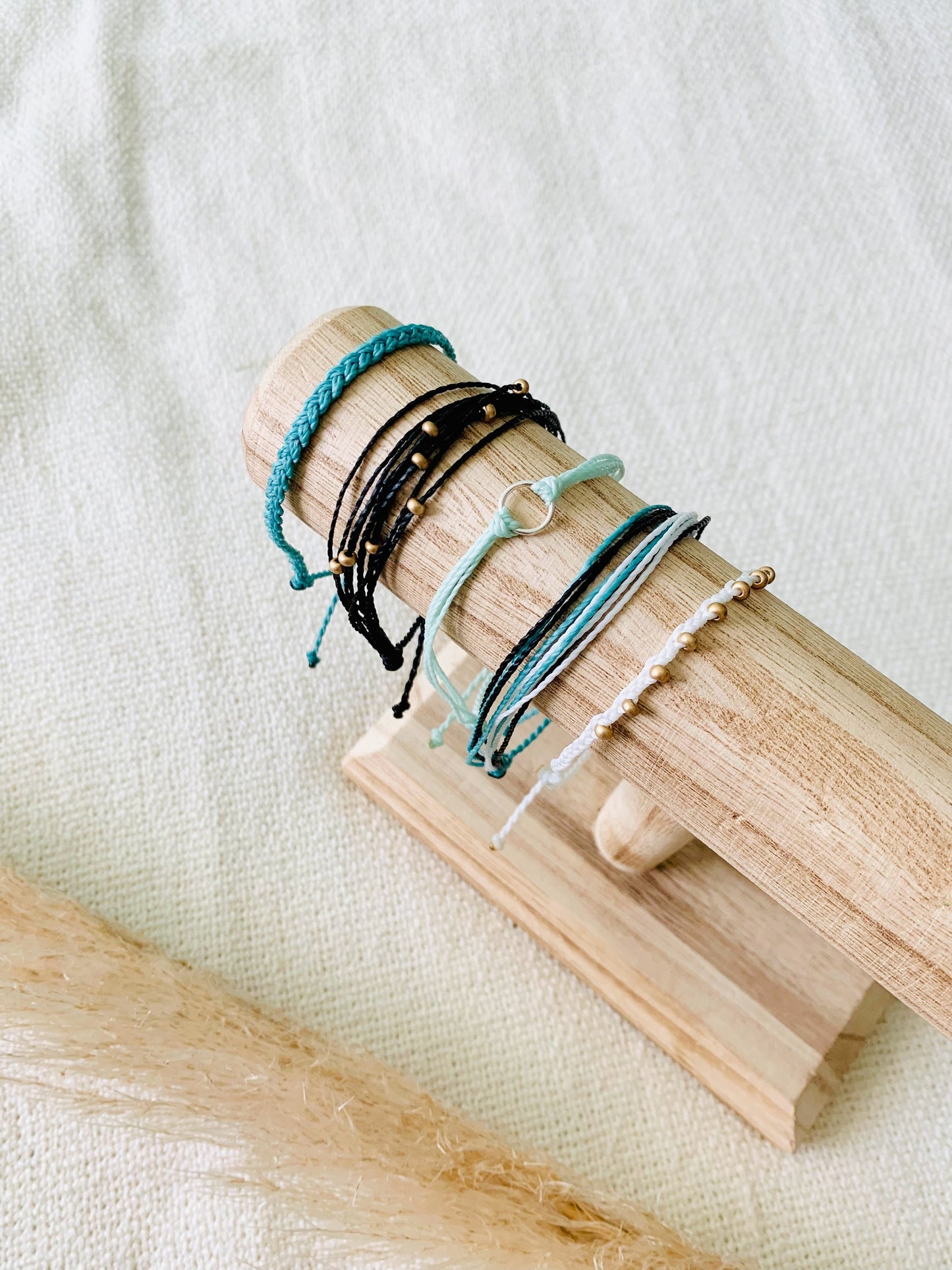 Bracelet Set, Pura Vida Style Bracelet, Adjustable Bracelet, Waterproof Bracelet, Blue Bracelet, Braided Bracelet, Waxed Cord Bracelet