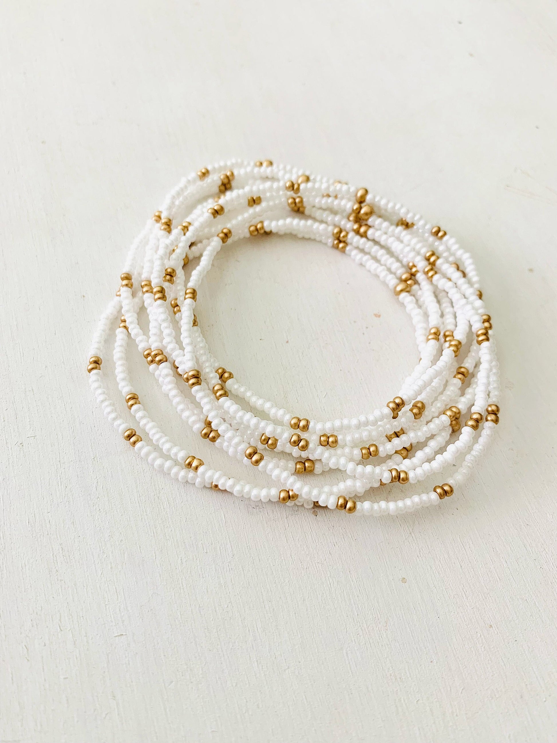 Seed Bead Bracelets, Stretch Bracelets, Minimalist Beaded Bracelets, White & Gold Bracelets, Dainty Bracelets, Stacking Bracelets, Stretchy