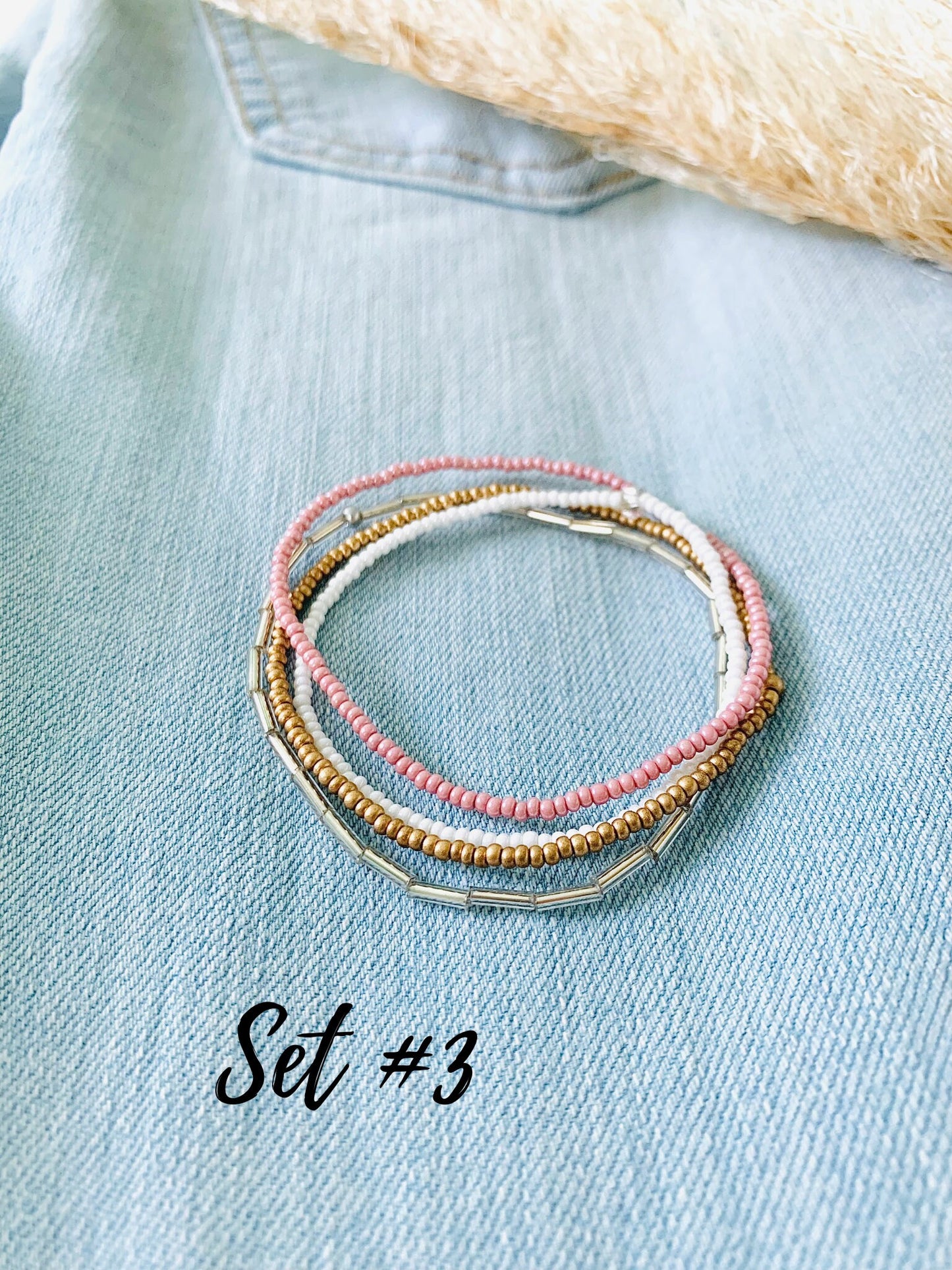 Stretch Bracelet Set, Seed Bead Bracelets, Minimalist Beaded Bracelets for Women, Bracelets for Girls, Boho Bracelets, Dainty, Simple