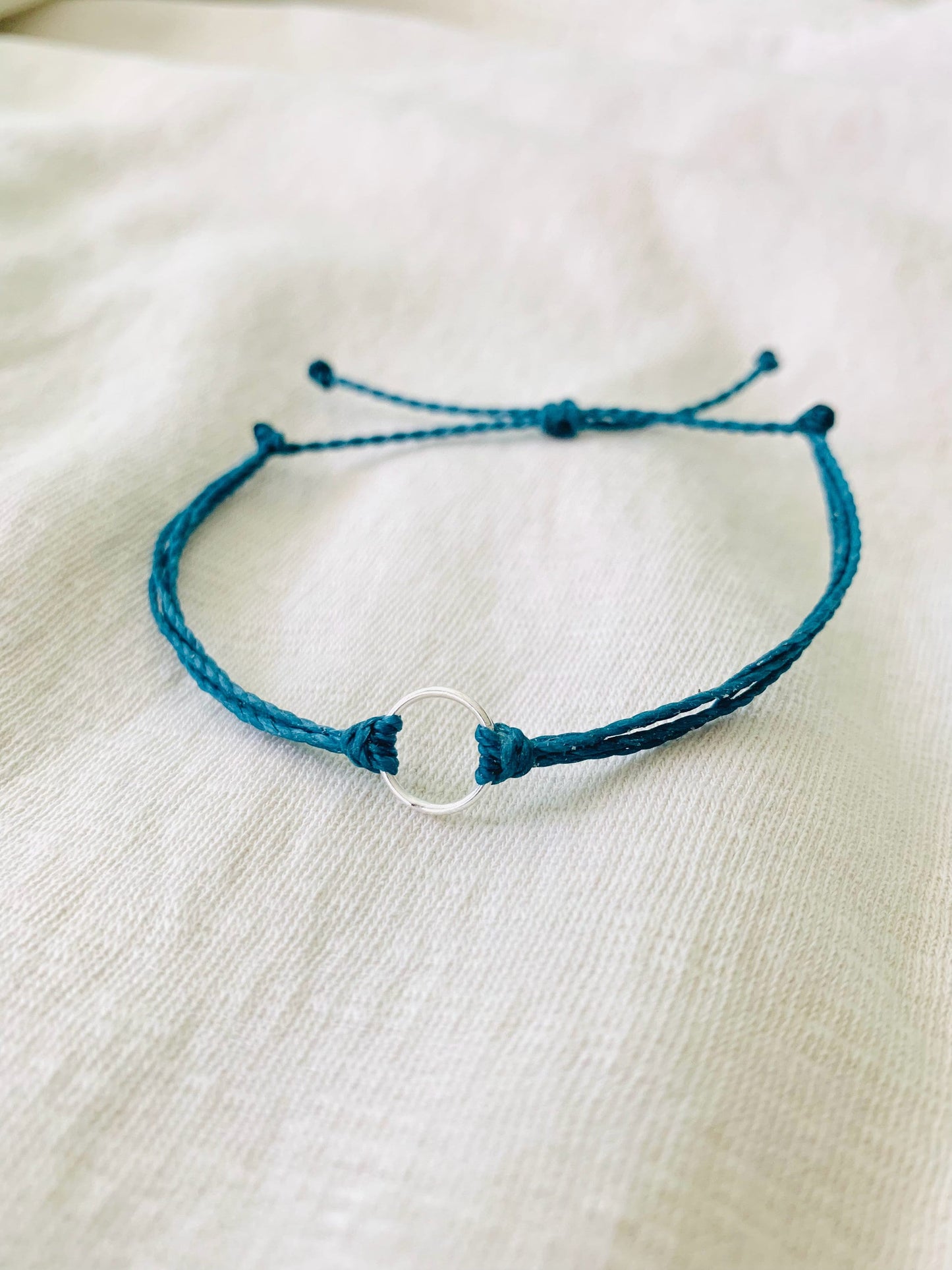 NEW! Open Circle Bracelet, String Bracelet, Handmade Jewelry, Surfer Bracelet, Waterproof Bracelet, Adjustable Bracelet