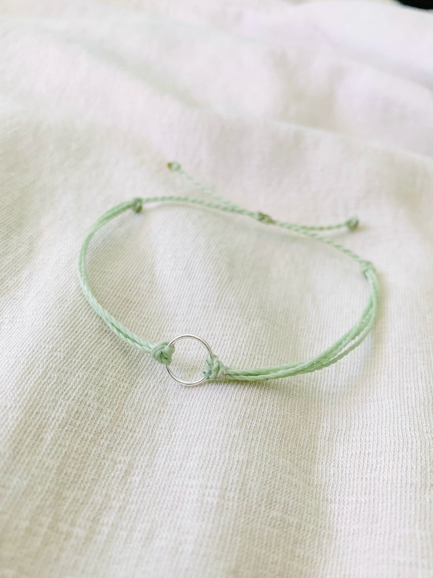 NEW! Open Circle Bracelet, String Bracelet, Handmade Jewelry, Surfer Bracelet, Waterproof Bracelet, Adjustable Bracelet