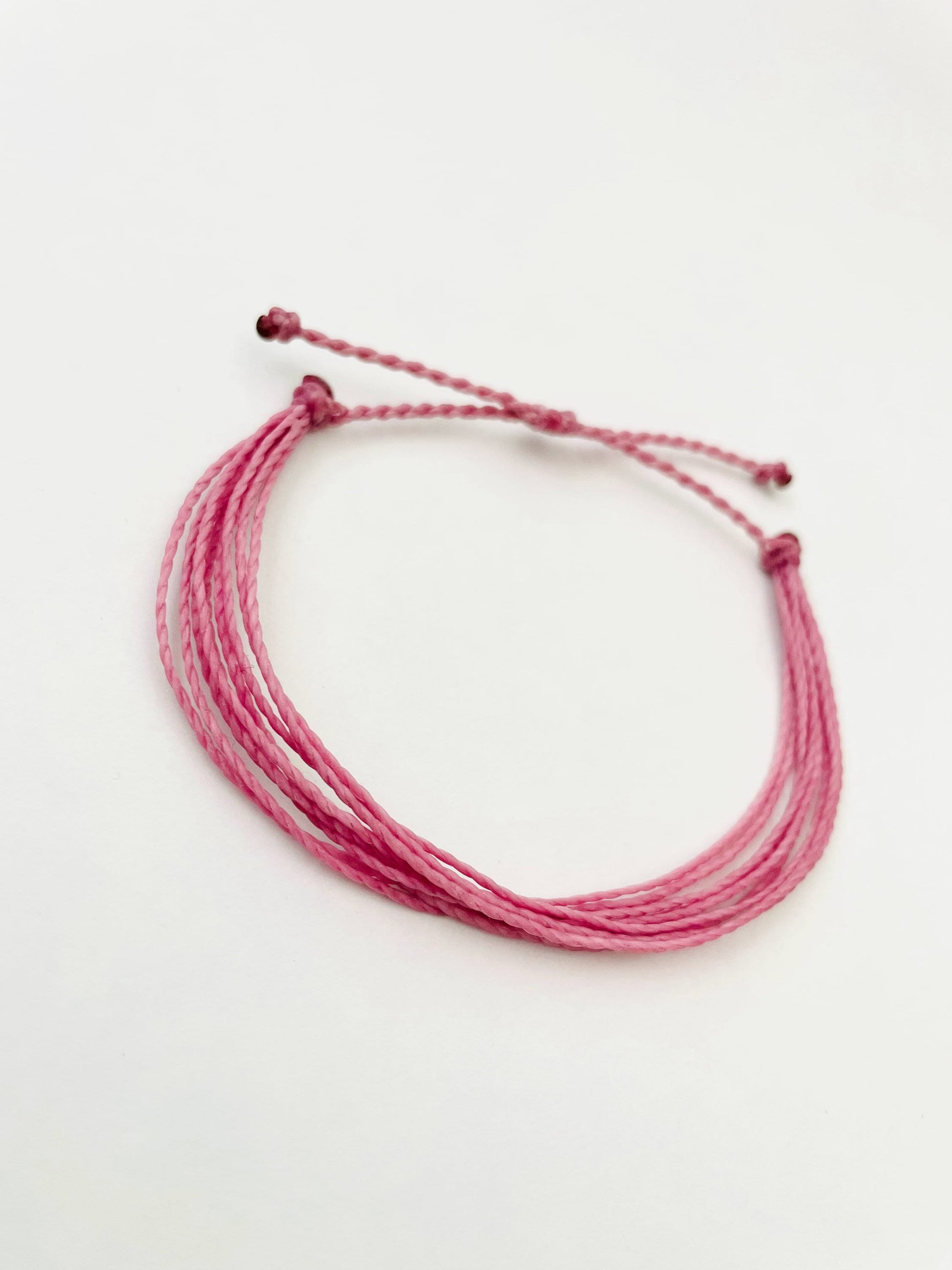 Pink Bracelet, String Bracelet, Surfer Bracelet, Cord Bracelet, Waterproof, Adjustable