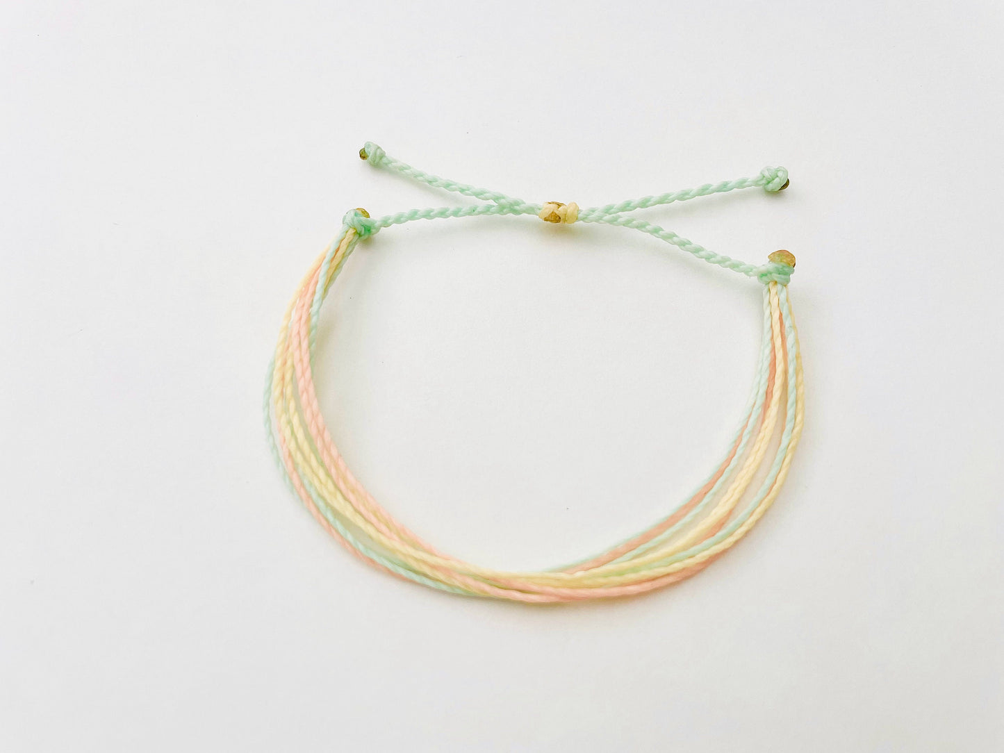 Pastel Bracelet, Cord Bracelet, String Bracelet, Surfer Bracelet, Beachy Bracelet, Adjustable, Waterproof, Handmade