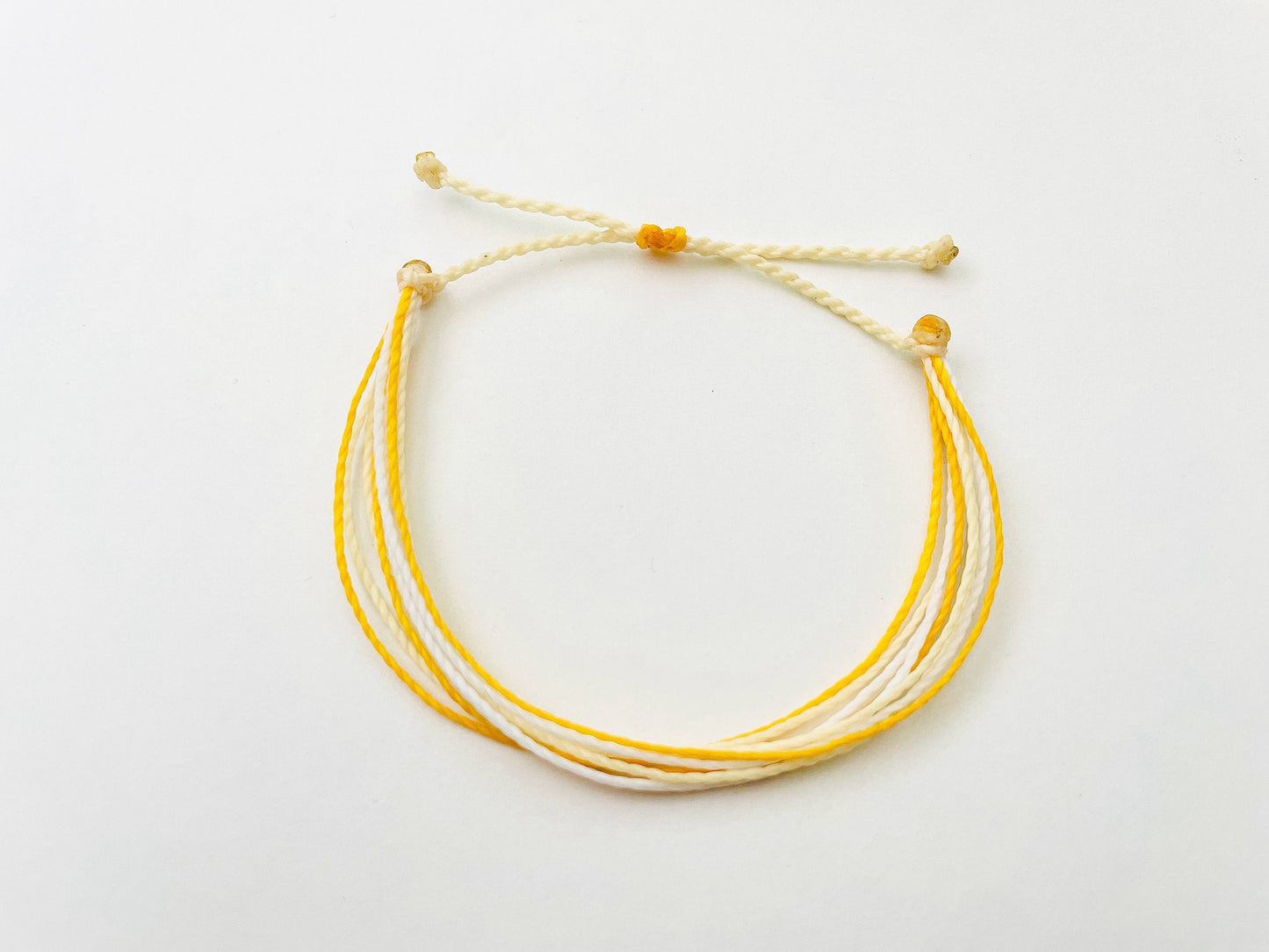 Yellow Bracelet, Surfer bracelet, String Bracelet, Adjustable Bracelet, Waterproof, Handmade