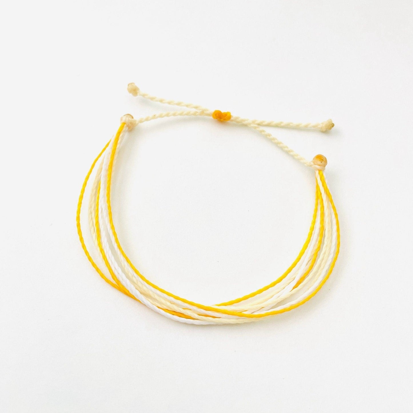 Yellow Bracelet, Surfer bracelet, String Bracelet, Adjustable Bracelet, Waterproof, Handmade