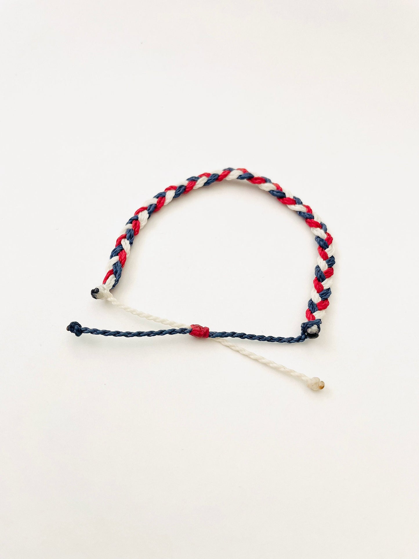 Patriotic Braided Bracelet, Pura Vida Style Bracelet, 4th of July Jewelry, Adjustable Bracelet, Red White & Blue Bracelet, American Bracelet