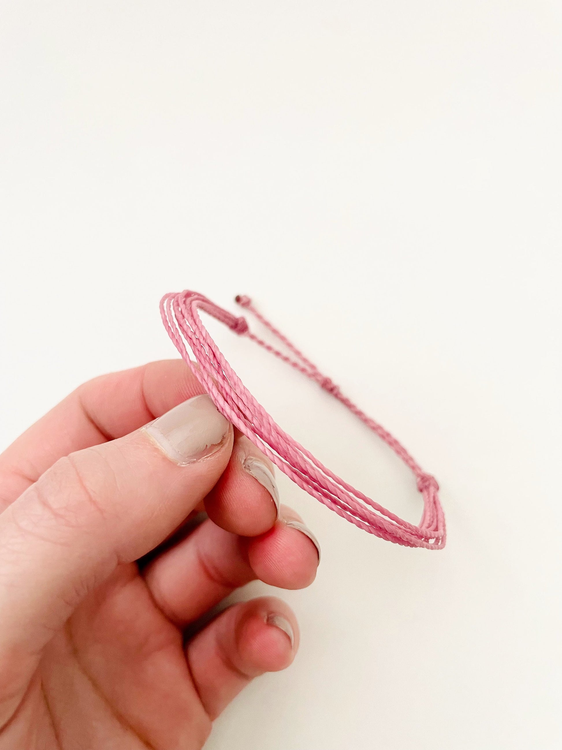 Pink Bracelet, String Bracelet, Surfer Bracelet, Cord Bracelet, Waterproof, Adjustable