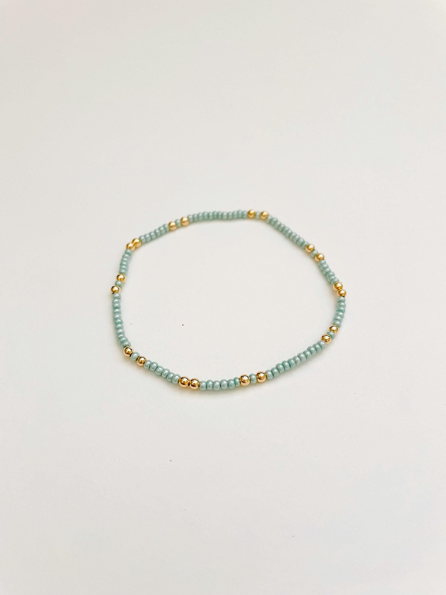 Gold Filled Beaded Bracelet for Women Stretch Bracelet Set Tiny Bead Bracelet Handmade Seed Bead Bracelet Stack Stretchy Pastel Beaded