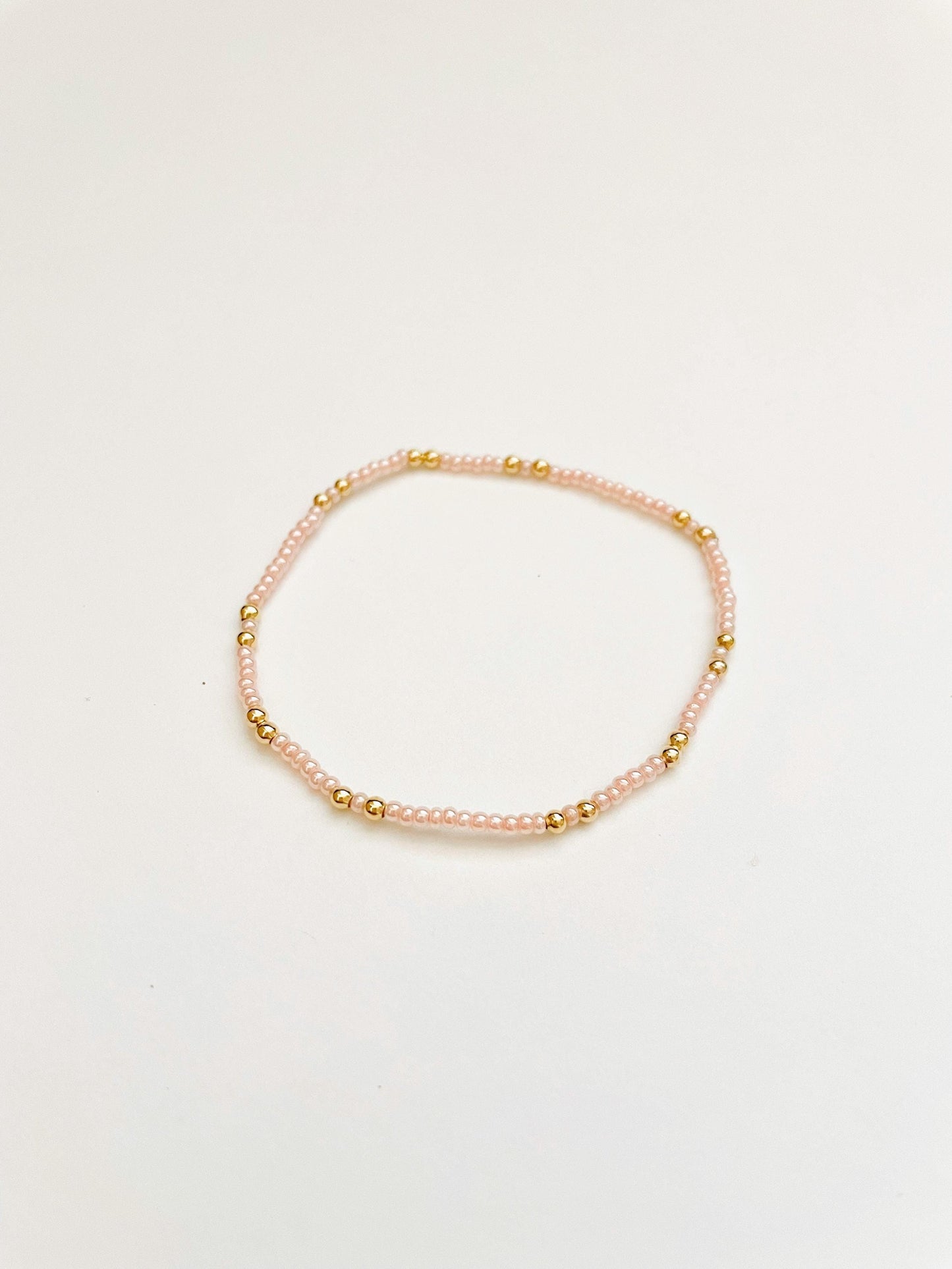 Gold Filled Beaded Bracelet for Women Stretch Bracelet Set Tiny Bead Bracelet Handmade Seed Bead Bracelet Stack Stretchy Pastel Beaded