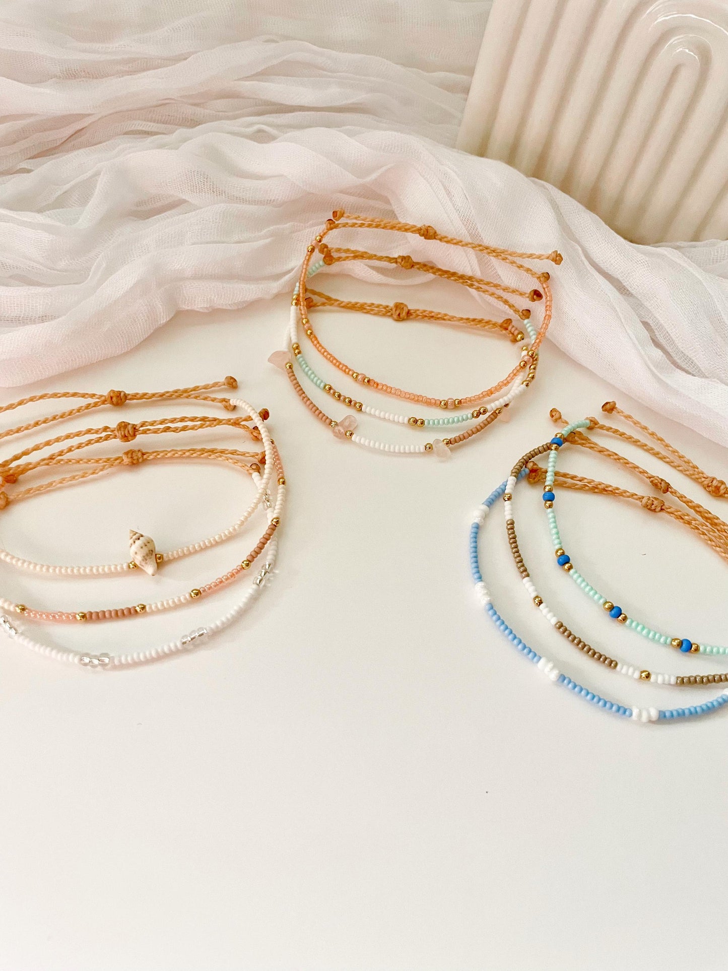 Surfer Bead Bracelet for Women Seed Bead Bracelet Waterproof Adjustable Bracelet Beaded Bracelet Beachy Bracelet Summer Jewelry Beaded