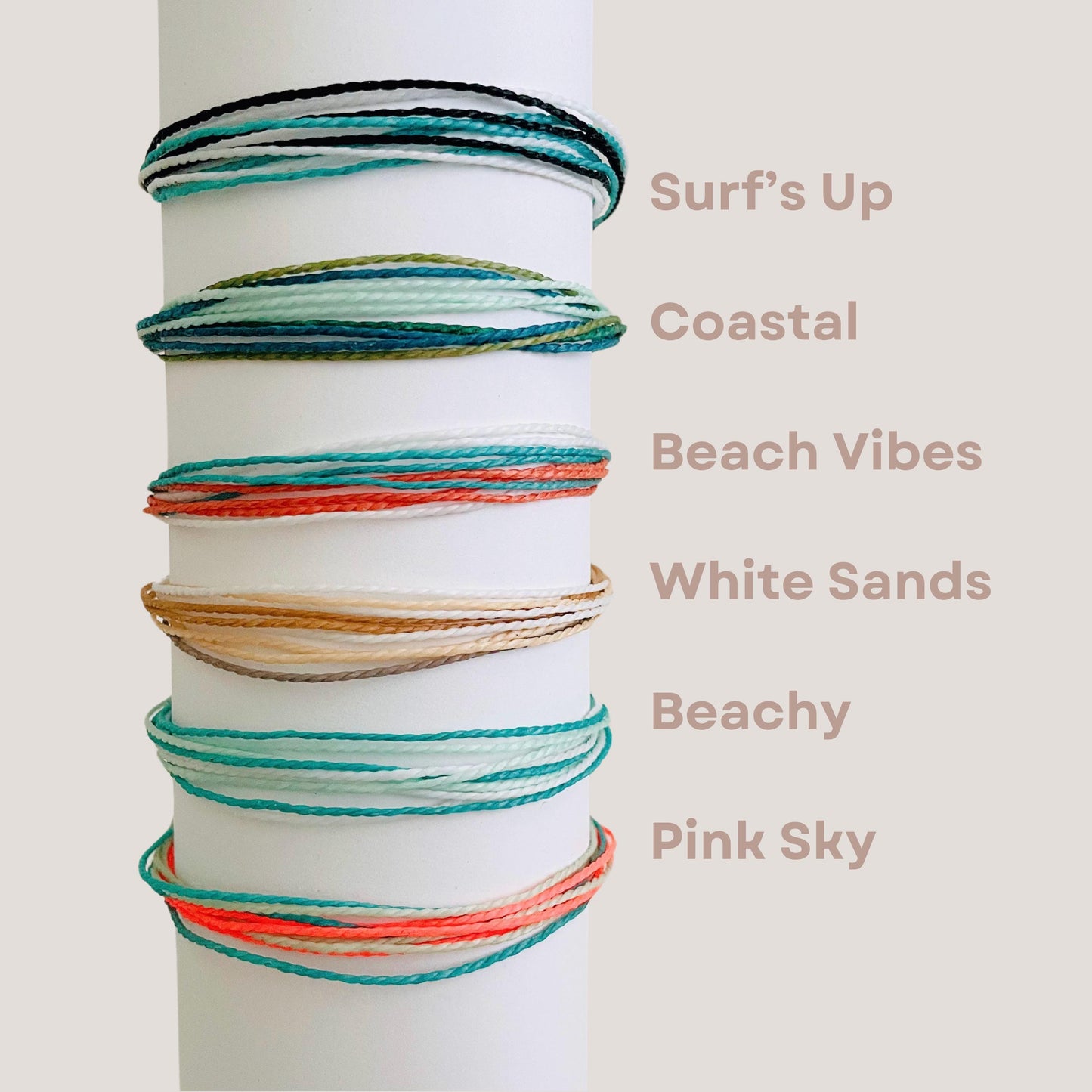 String Bracelet for Women Adjustable Surfer Bracelet Vacation Jewelry Beachy Bracelet Gift for College Girls Waterproof Bracelet Friendship