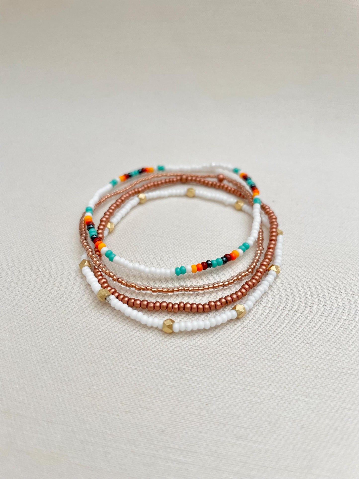 Seed Bead Bracelet Stack Stretch Bracelet Teenage Daughter Birthday Gift Idea for Friend Beaded Bracelet Set Beach Vacation Jewelry Handmade