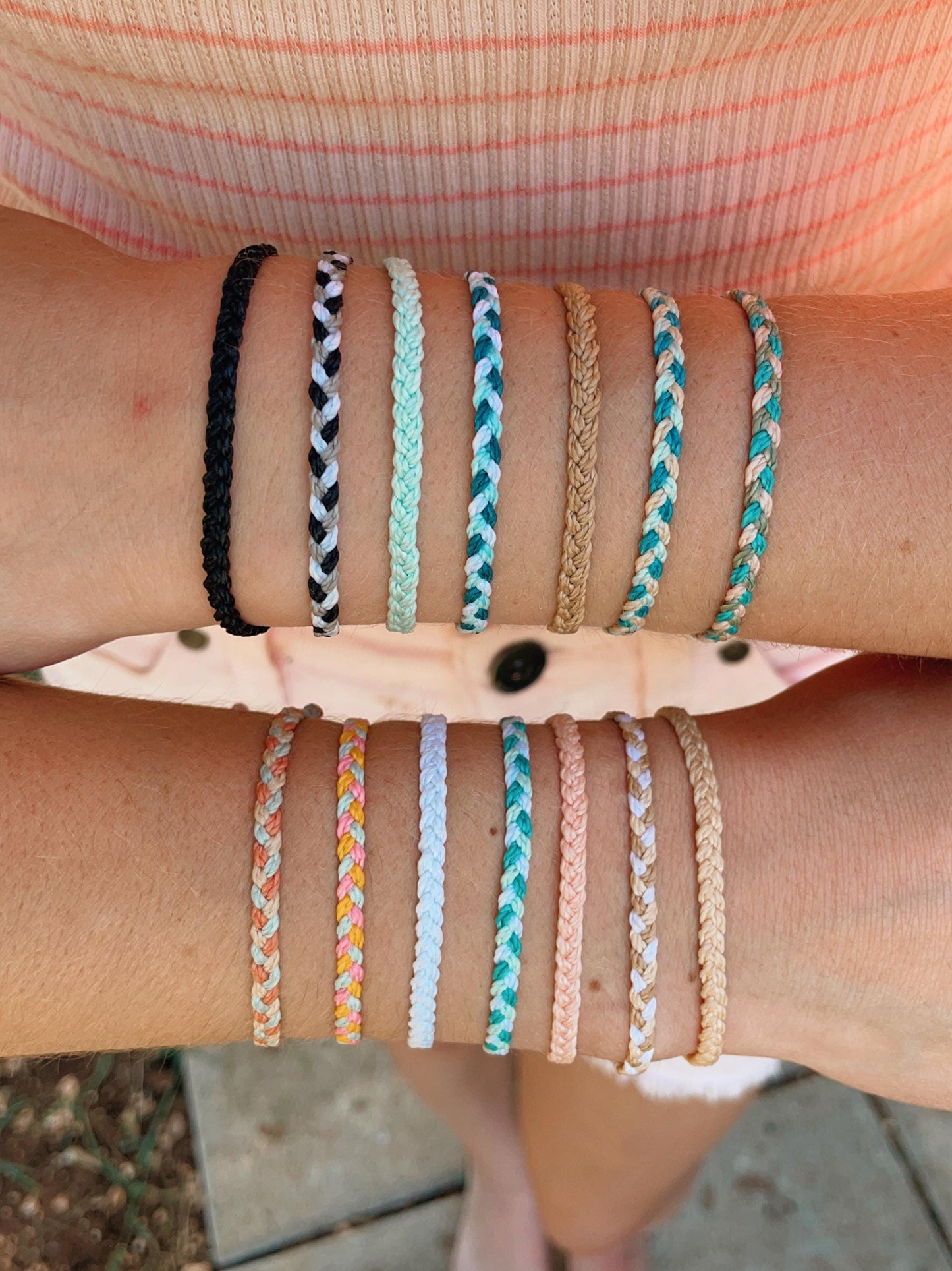 Womens Waterproof Surfer Bracelets Matching Best Friend Bracelets Gift for Daughter Adjustable Braided Bracelet Matching Couple Bracelets