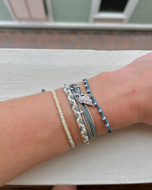 Camping Charm Bracelet Bracelet Stack Braided Friendship Bracelet Set of Adjustable Bracelets Handmade