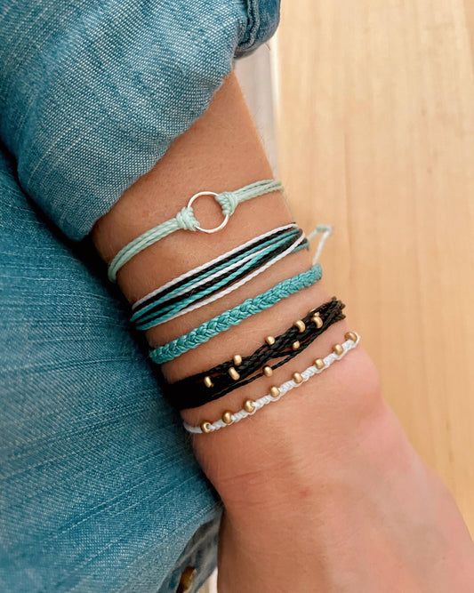 Surfer Bracelet Set String Bracelet Stack Beachy Accessory Summer Fashion Gift Idea Friendship Bracelet Wax Cord Beach Vibe Jewelry Handmade