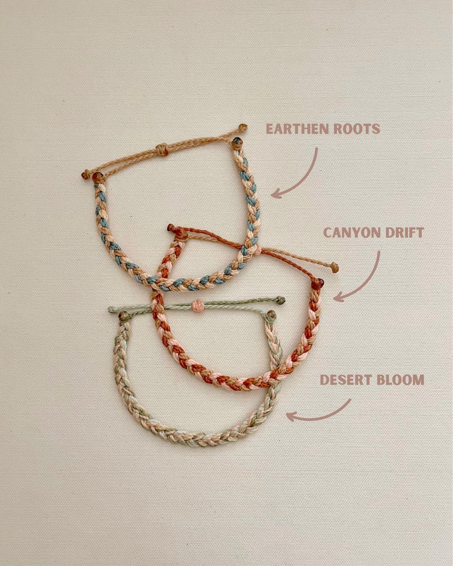 Earthy Bracelet Womens Boho Jewelry Stacking Bracelet Woven Braided Surfer Bracelet Waterproof Friendship Macrame Beachy Accessory Neutral