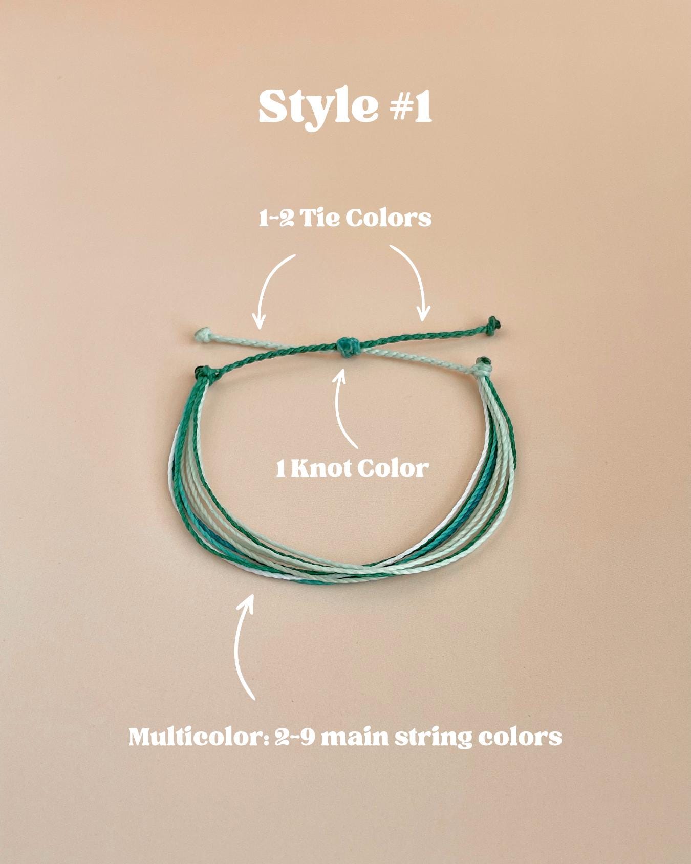 CUSTOM Friendship Bracelet Woven Braided Color Customized Wax String Bracelet for Friend Birthday Gift Idea Girl Boho Surfer Style Bracelet