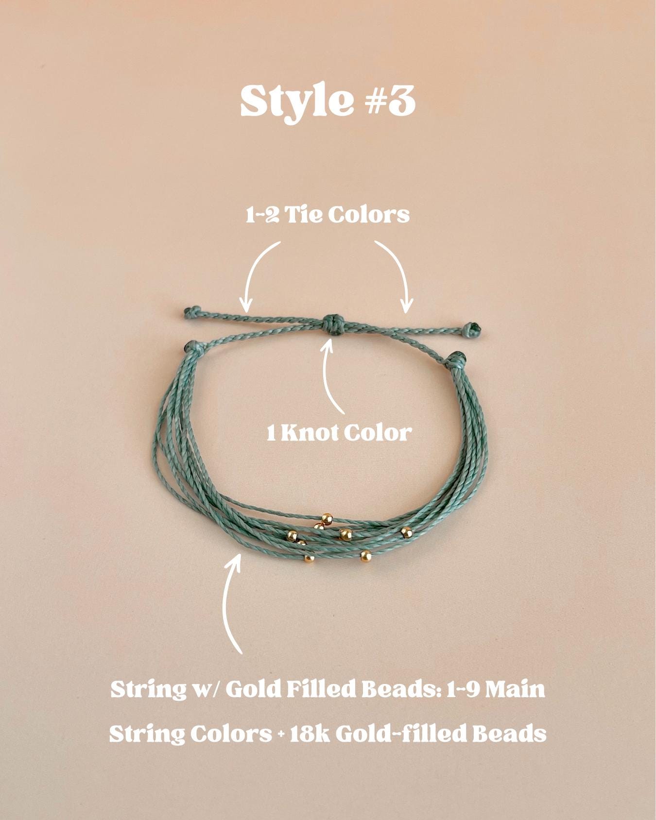 CUSTOM Friendship Bracelet Woven Braided Color Customized Wax String Bracelet for Friend Birthday Gift Idea Girl Boho Surfer Style Bracelet
