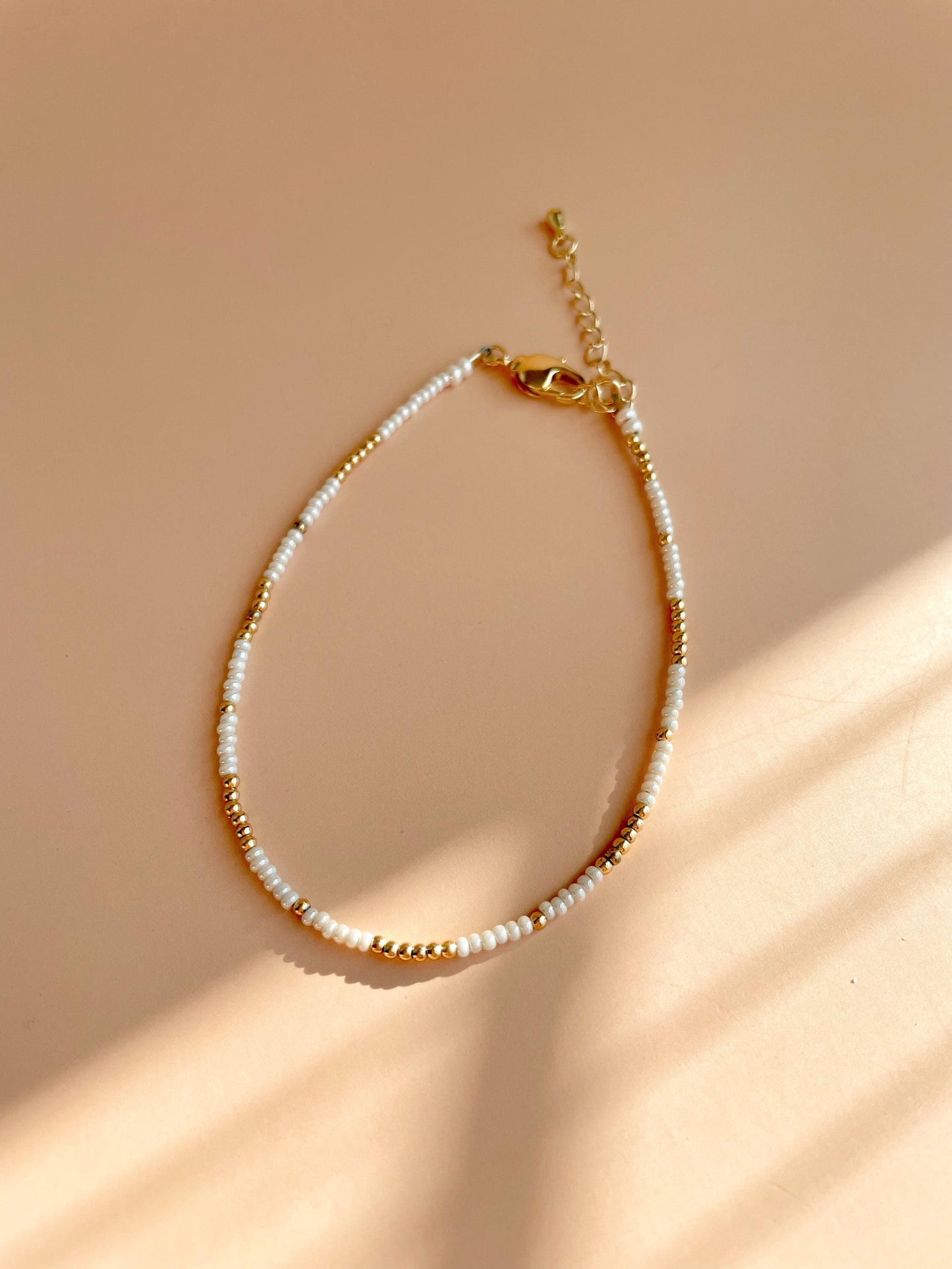 Gold Filled Anklet for Bride Wedding Jewelry for Bridesmaid Beach Wedding Day Accessory for Summer Beach Style Foot Jewelry Dainty Design