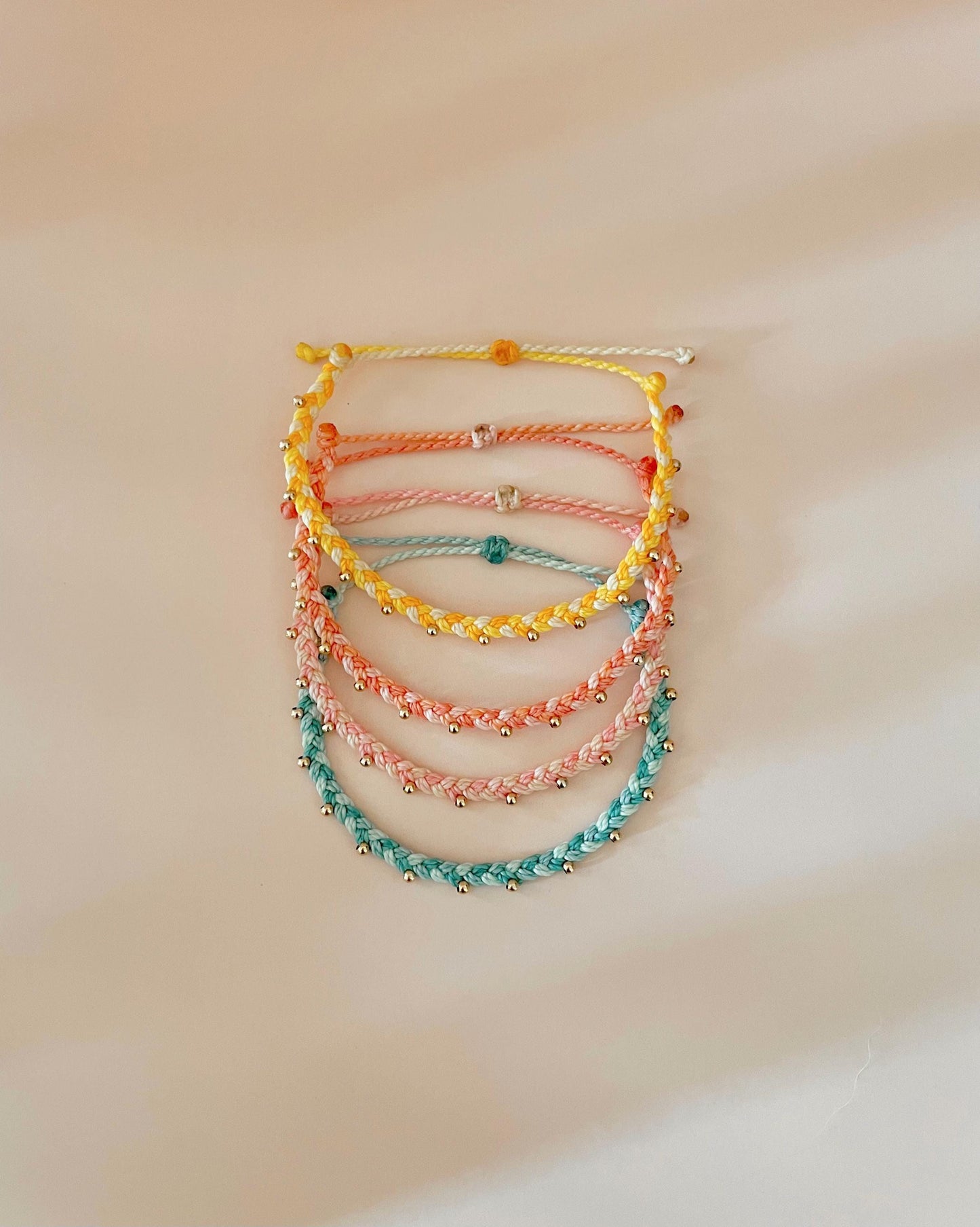 Thin Braided Bracelet Waterproof Design Summer Jewelry Beach Accessory Gold Filled Dainty Bracelet Friendship Gift Teen Fashion Beach Style