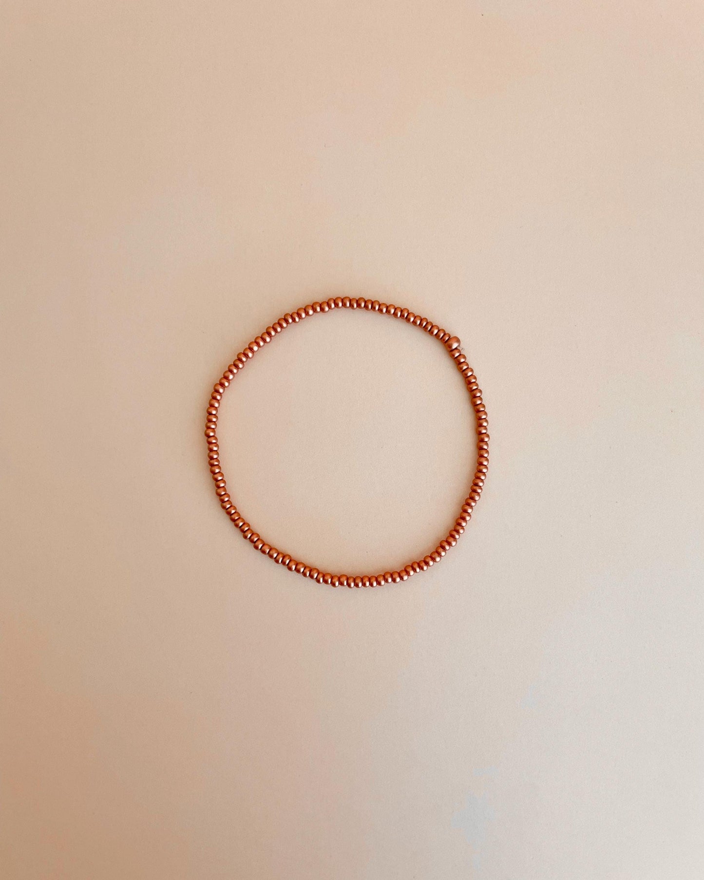 Copper Beaded Stretch Bracelet Stack for Women Small Bead Bracelet Set Seed Bead Bracelet Minimalist Stacking Bracelet Boho Layering Jewelry