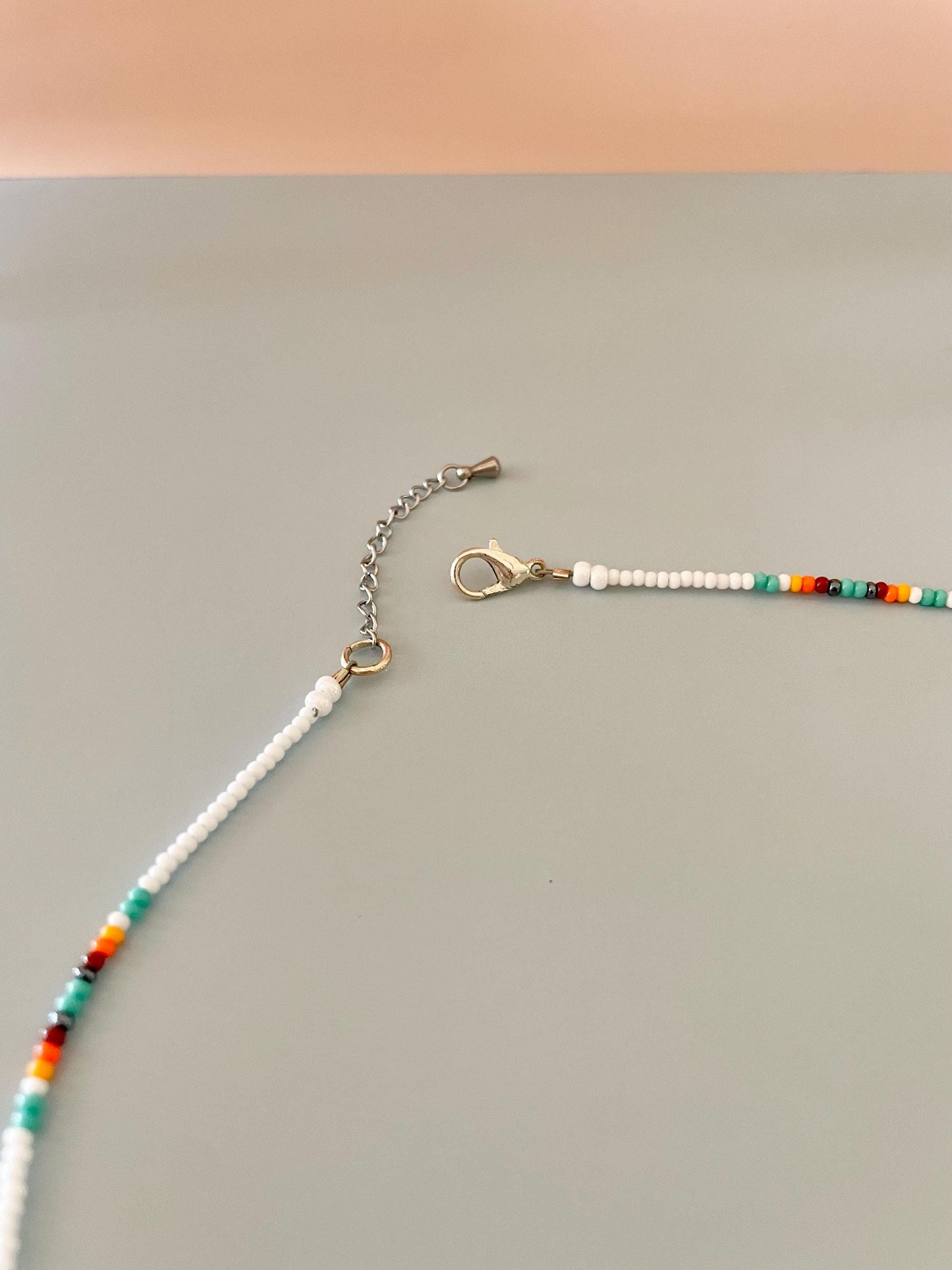 Colorful Beaded Necklace Choker for Women Beaded Surfer Necklace Seed Bead Necklace Dainty Boho Summer Jewelry Handmade Necklace Surfer Girl