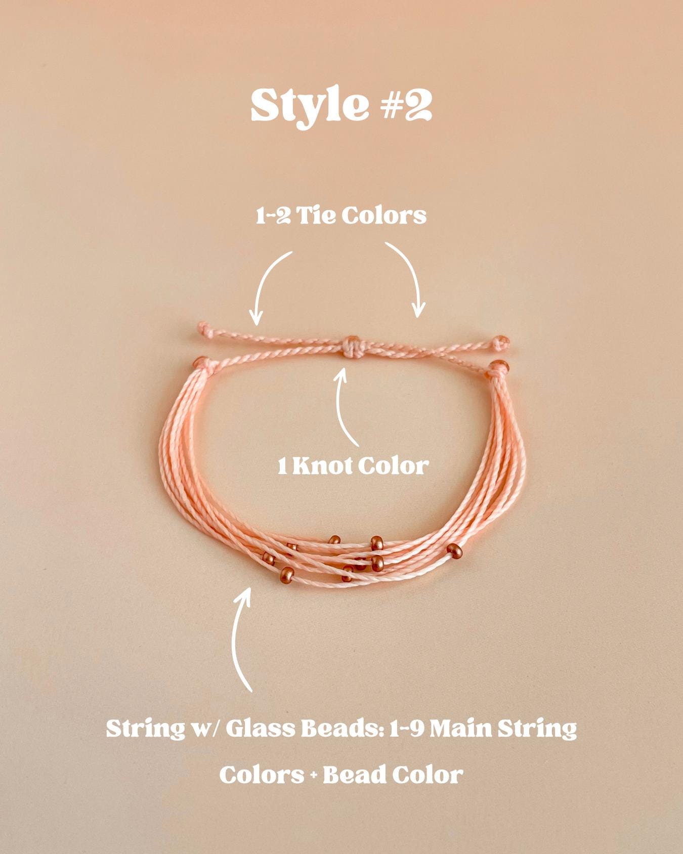CUSTOM Friendship Bracelet Woven Braided Color Customized Wax String Bracelet for Friend Birthday Gift Idea Girl Boho Surfer Style Bracelet
