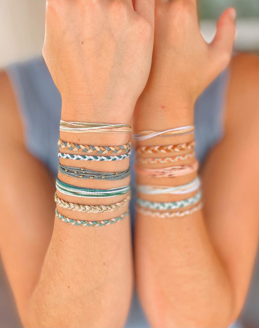 Friendship Bracelet Braided Color Customized Wax Cord Bracelet Stack Family Personalized Bracelet Gift Idea Boho Surfer Style Bracelet Woven