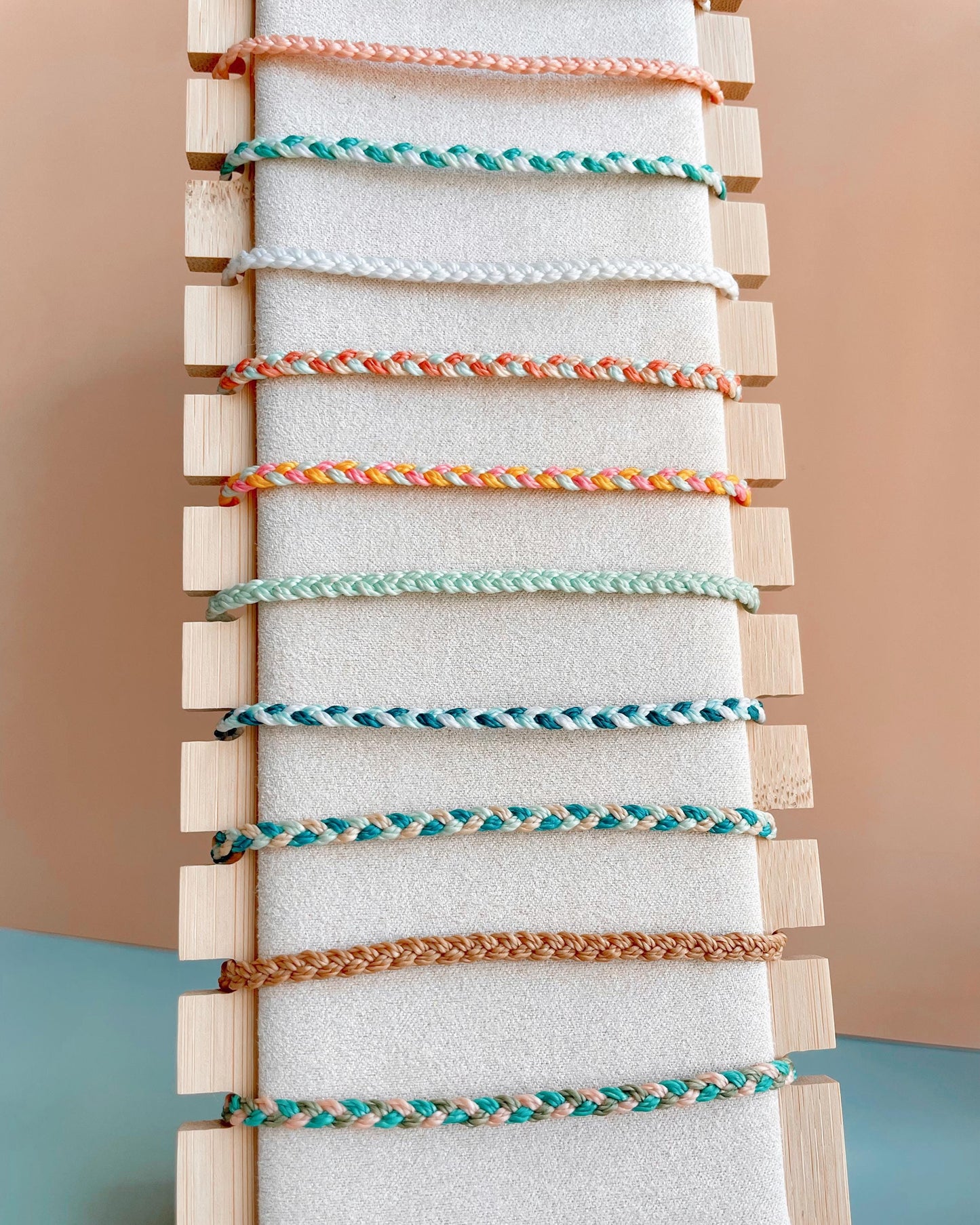 Braided Adjustable Wax Cord Bracelet Simple Woven Waterproof Bracelet Surfer Girl Bracelet Gym Jewelry Sweatproof Stacking Jewelry Handmade