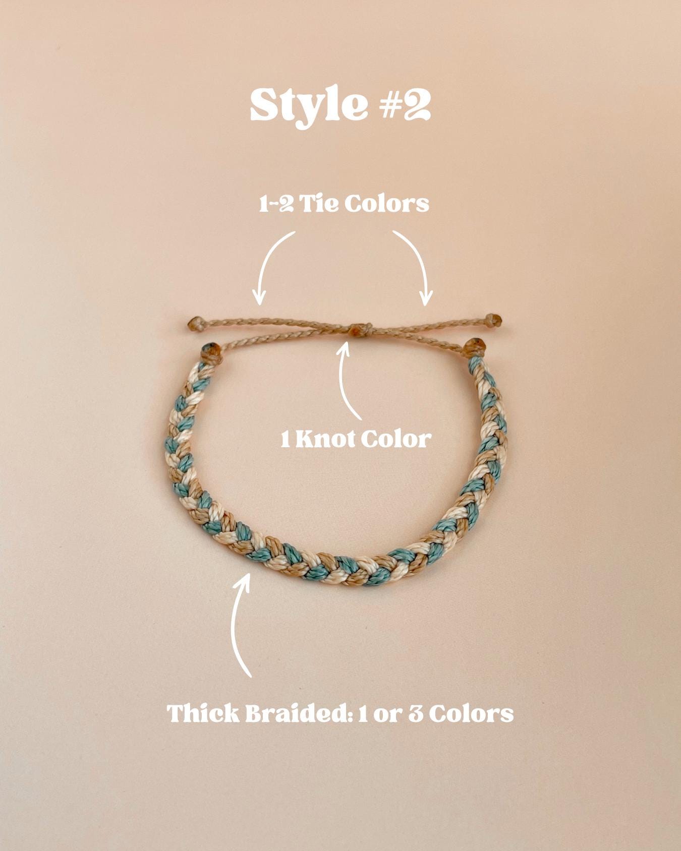 Friendship Bracelet Braided Color Customized Wax Cord Bracelet Stack Family Personalized Bracelet Gift Idea Boho Surfer Style Bracelet Woven