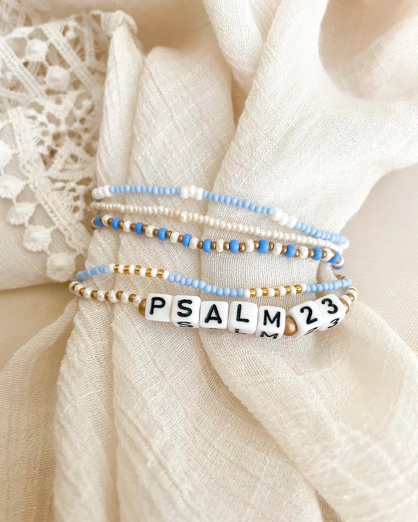 Personalized Beaded Bracelet Set Custom Christian Bracelet Bible Verse Jewelry Faith Bracelet Gift Idea Stretch Bracelet Stack Cute Beaded