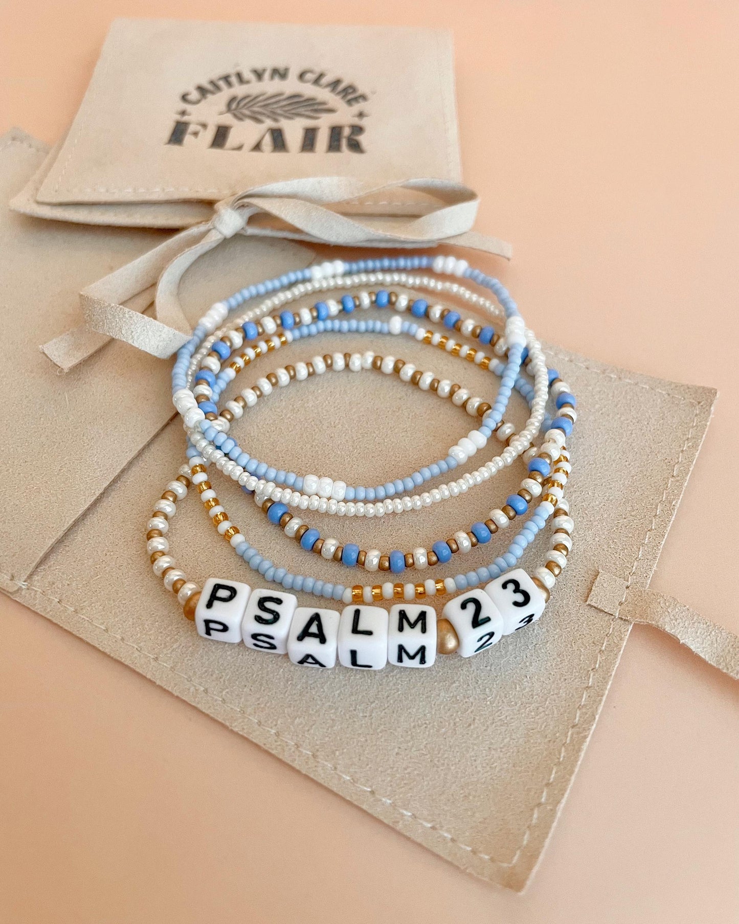 Personalized Beaded Bracelet Set Custom Christian Bracelet Bible Verse Jewelry Faith Bracelet Gift Idea Stretch Bracelet Stack Cute Beaded