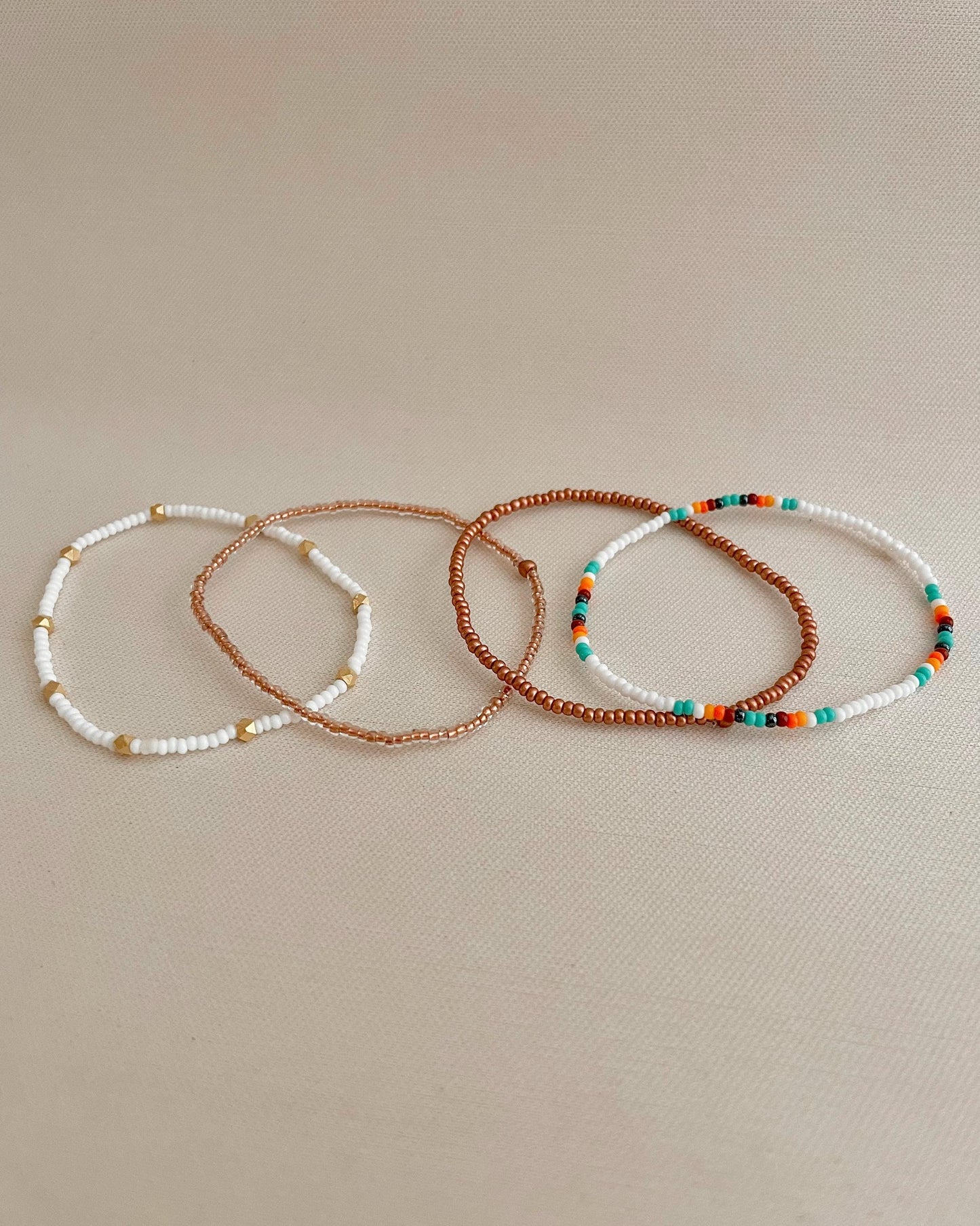 Seed Bead Bracelet Stack Stretch Bracelet Teenage Daughter Birthday Gift Idea for Friend Beaded Bracelet Set Beach Vacation Jewelry Handmade
