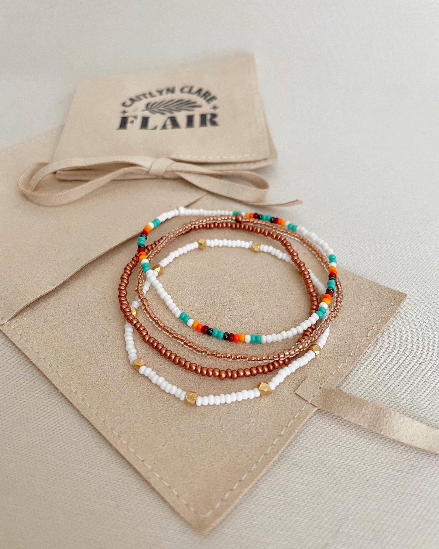 Seed Bead Bracelet Stack Stretch Bracelet Teenage Daughter Birthday Gift Idea for Friend Beaded Bracelet Set Beach Vacation Jewelry Handmade
