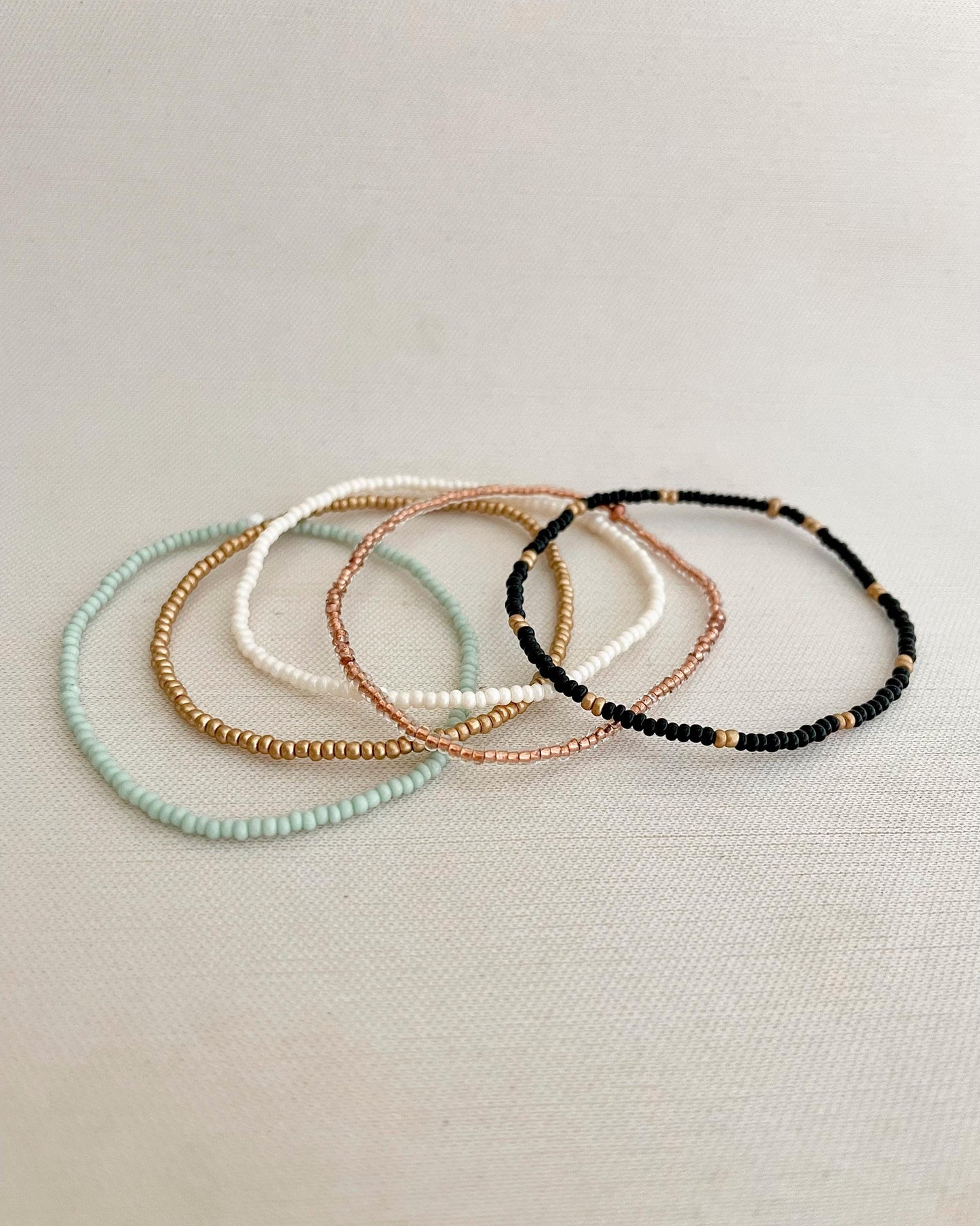 Seed Bead Stretch Bracelet Set Boho Stretch Bracelet Stack Simple Beaded Bracelet Tiny Bead Stacking Bracelet Jewelry Gift Idea for Sister