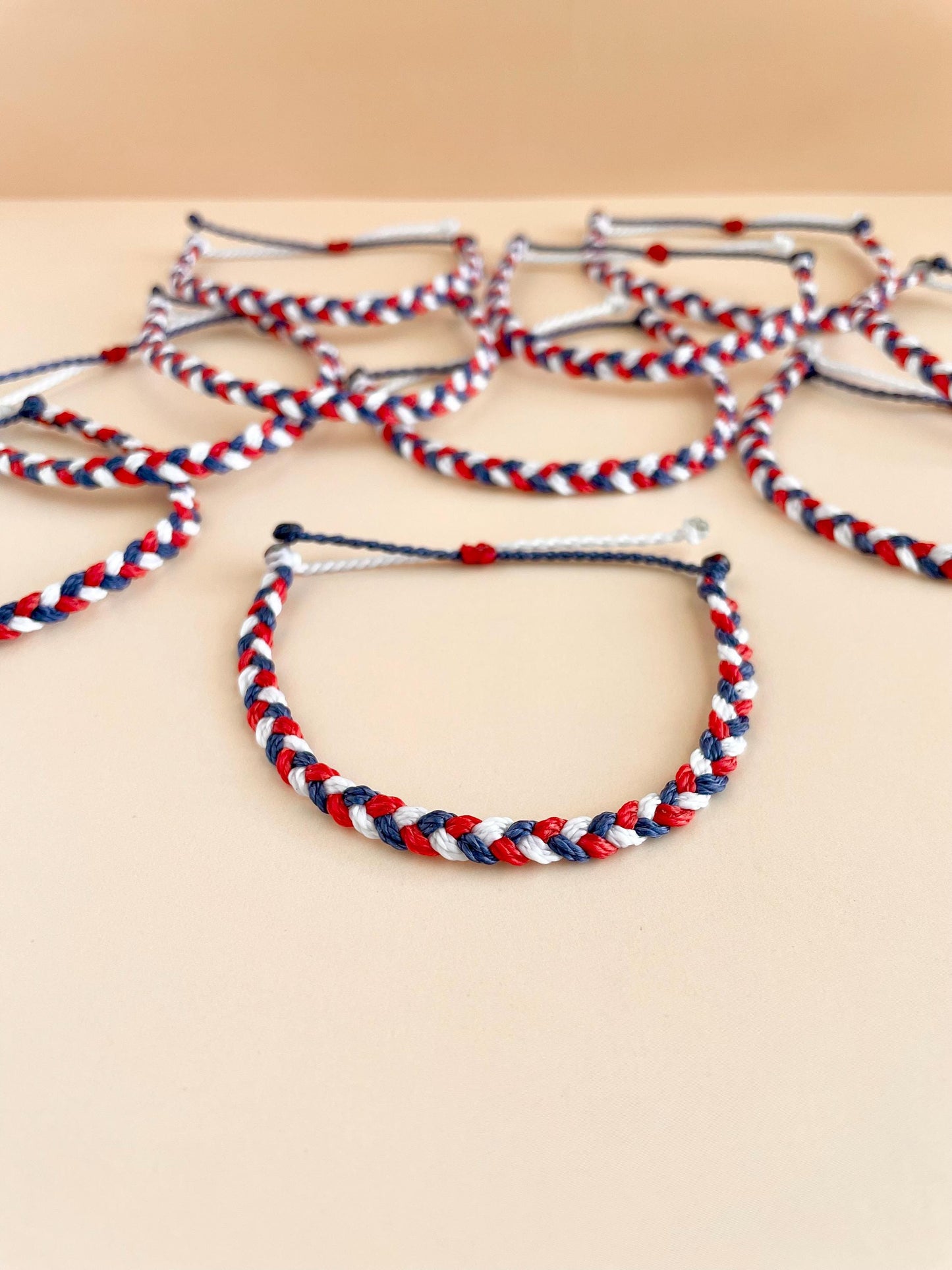 Team Spirit Bracelets Custom Colors Waxed String Bracelet School Color Gift Idea Bulk Friendship Bracelets College Personalized Jewelry Boho