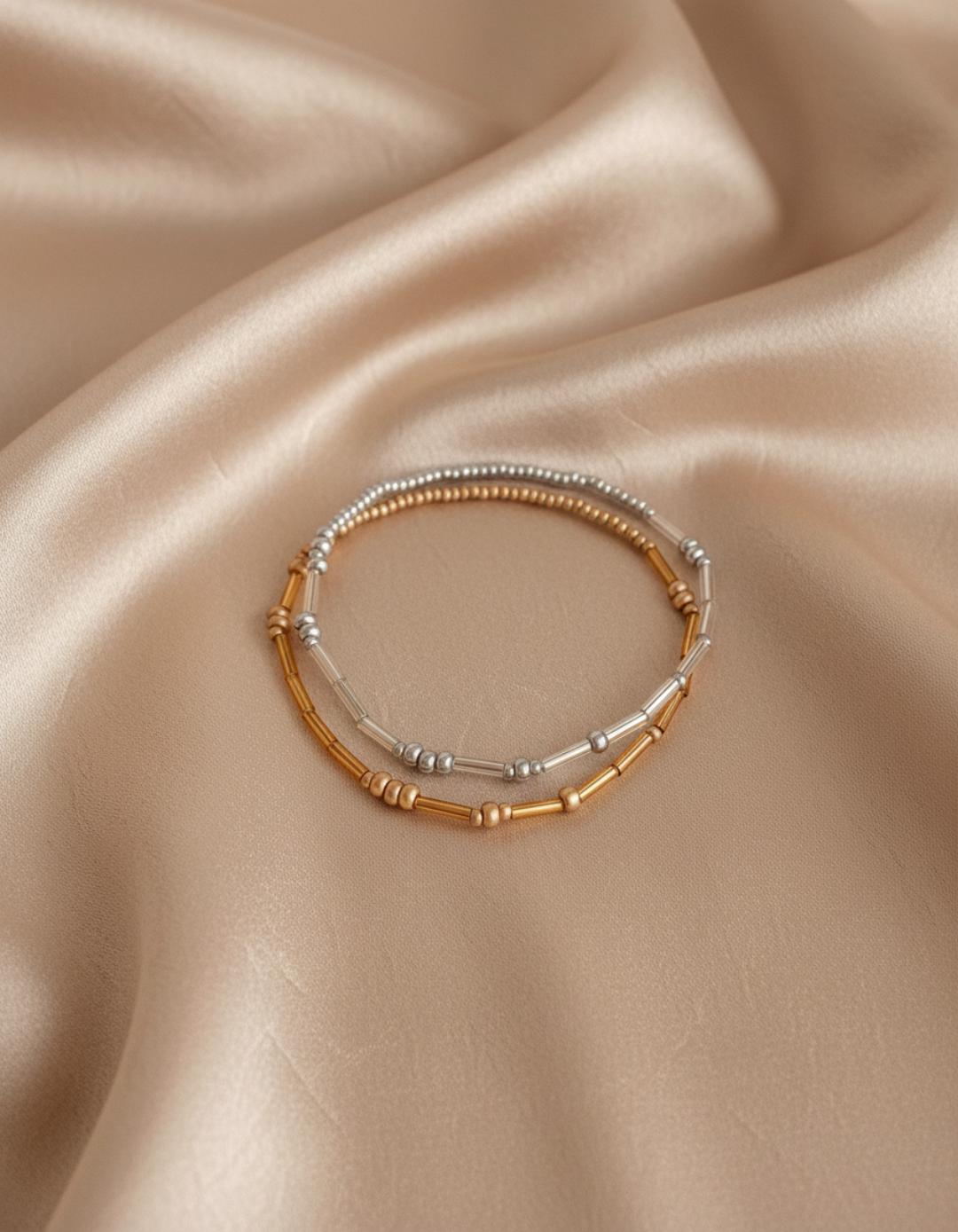 Morse Code Matching Gold Bracelet I Love You in Morse Elastic Bracelet Set Silver Valentines Gift For Him Matching Jewelry for Couple Custom